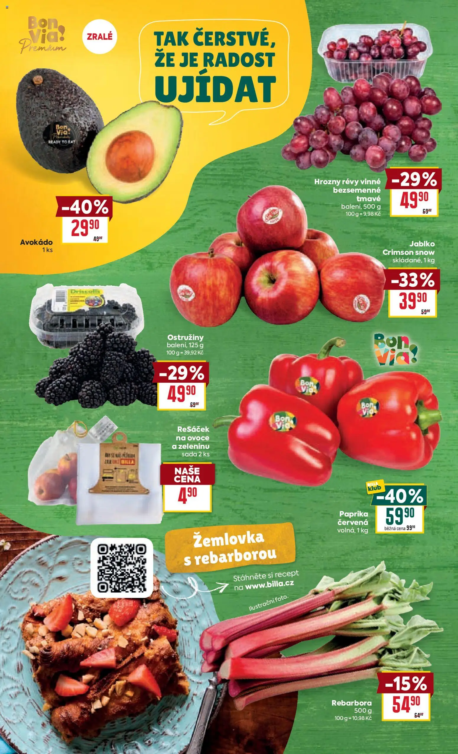 Billa Velký leták od 06.05.2026 | Strana: 8 | Produkty: Ovoce, Paprika, Avokádo, Hrozny