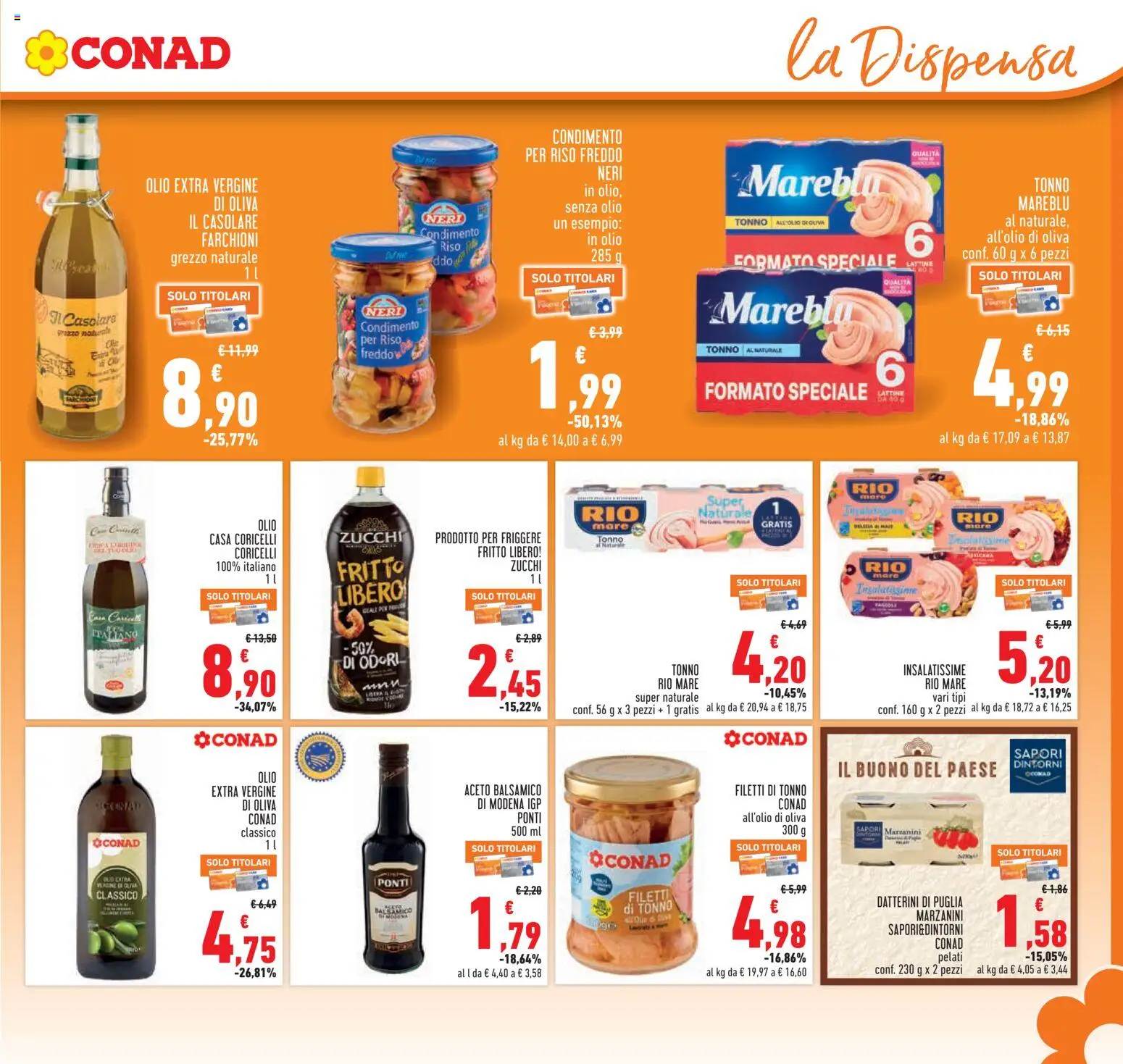 Volantino Conad del 13/08/2026 | Pagina: 11 | Prodotti: Riso, Olio, Tonno, Tonno al naturale