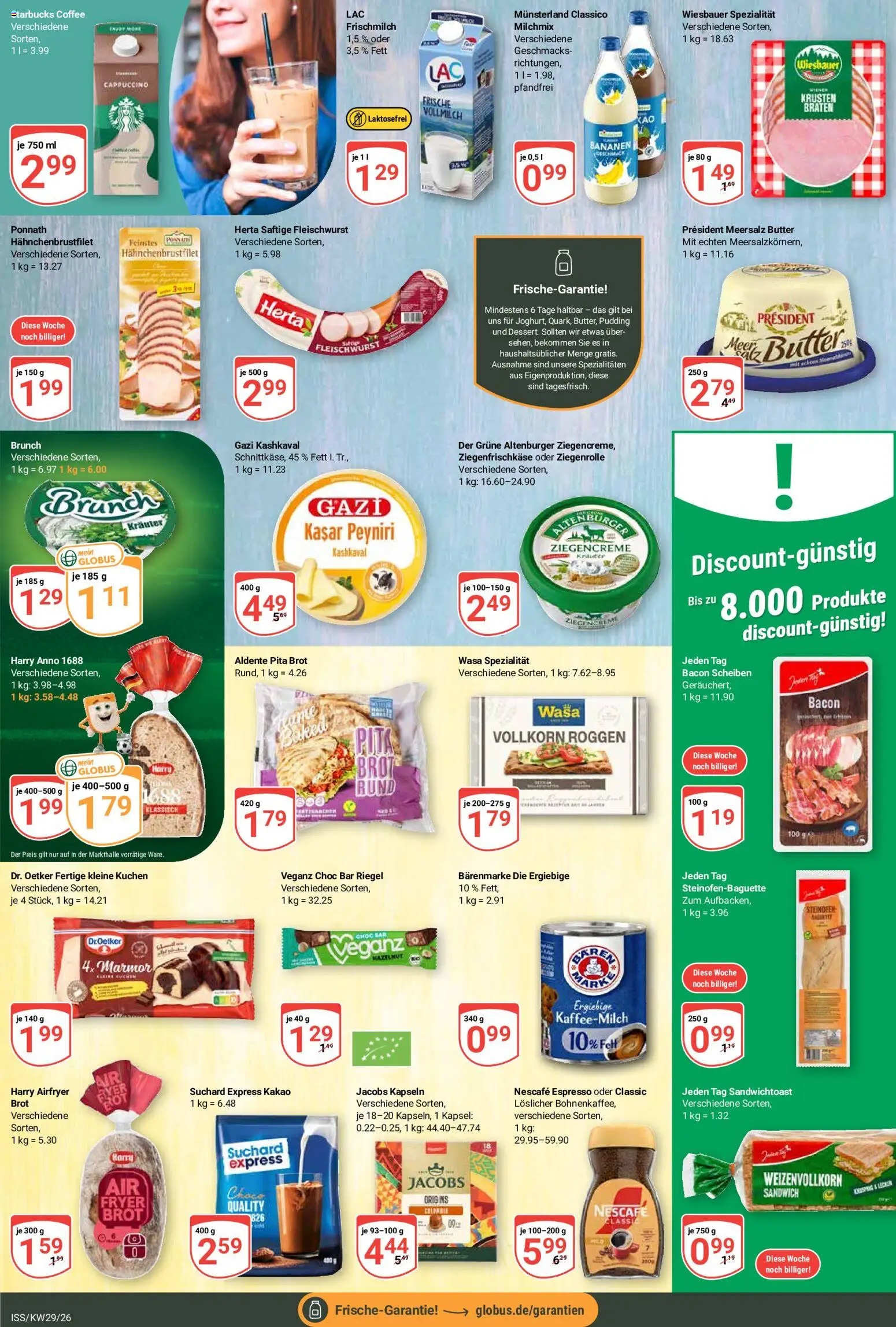 Globus Prospekt – gültig ab 13.07.2026 | Seite: 10 | Produkte: Butter, Bananen, Pudding, Kuchen