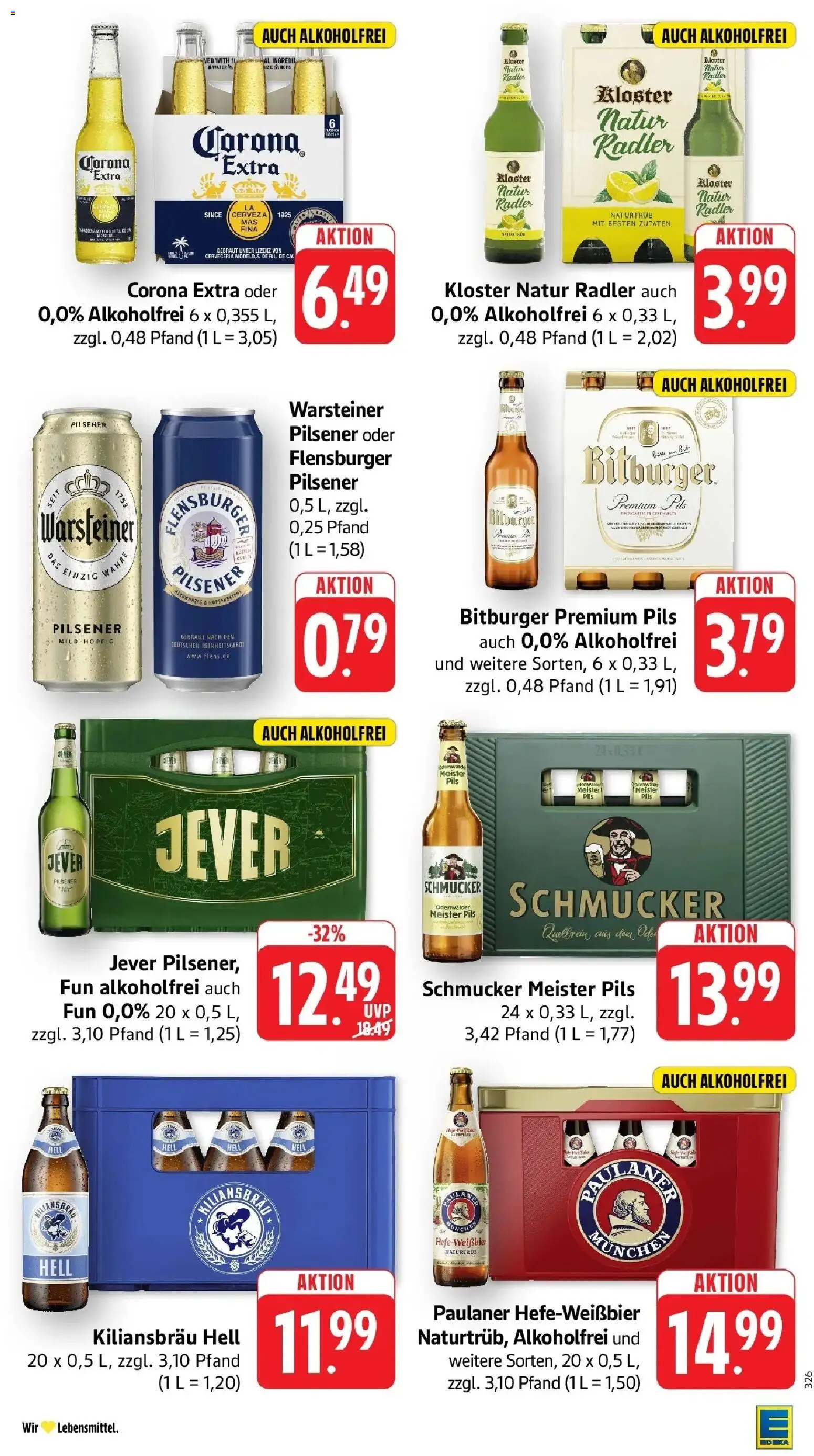 Edeka Prospekt Groß-Zimmern (ab 31.08.2026) » Angebote Online | Seite: 33 | Produkte: Pils, Radler, Warsteiner, Paulaner