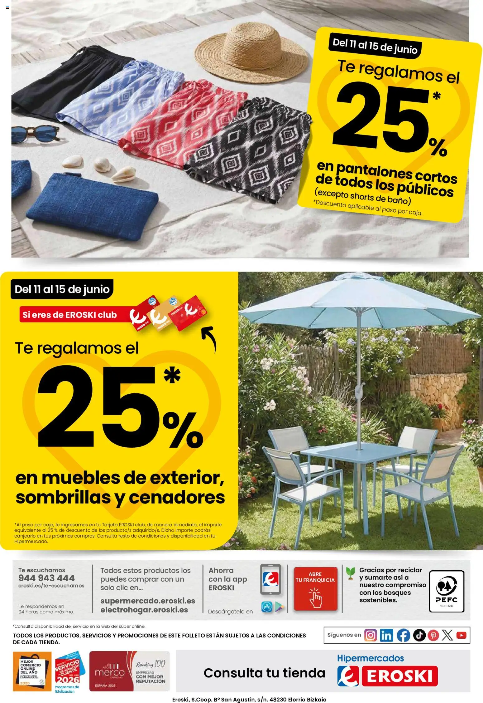 Eroski Oh! OFERTA Málaga │ válido desde el 11.06.2026 | Página: 50 | Productos: Pantalones, Té, Muebles, Baño