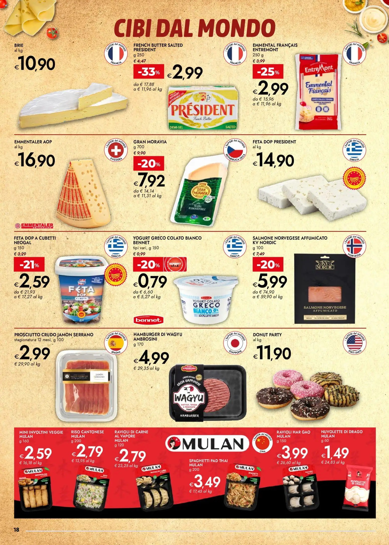 Volantino bennet del 21.05.2026 | Pagina: 18 | Prodotti: Yogurt, Riso, Ravioli, Emmental