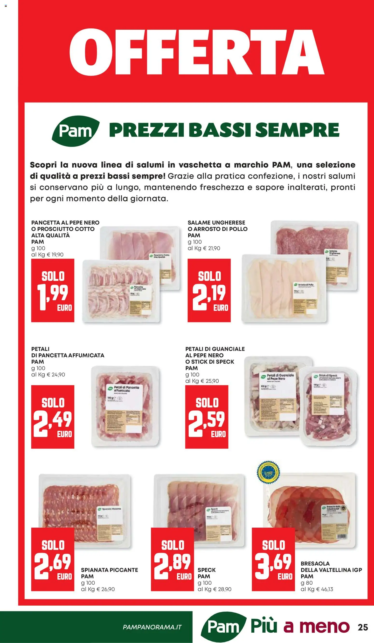 Volantino Panorama del 07.05.2026 | Pagina: 25 | Prodotti: Speck, Arrosto, Pancetta, Prosciutto