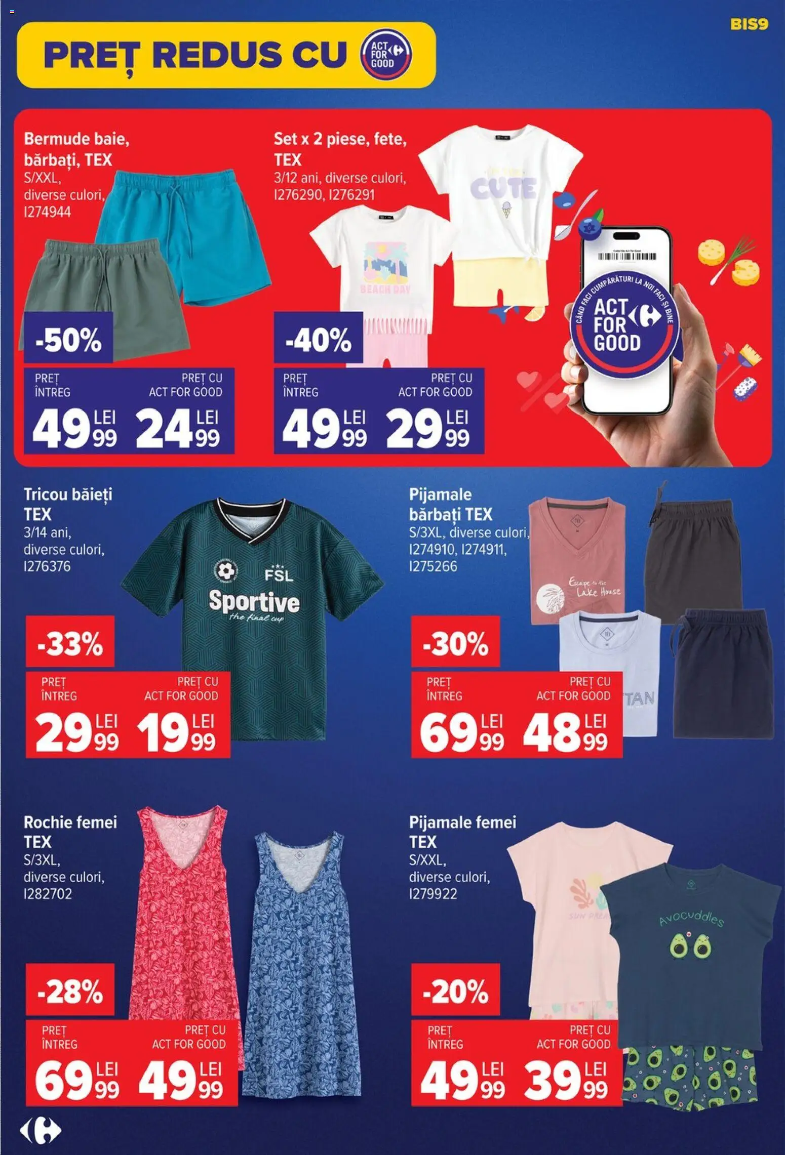 Noul catalog Carrefour – valabil de la 17.06.2026 | Pagină: 11 | Produse: Rochie, Tricou, Pijamale