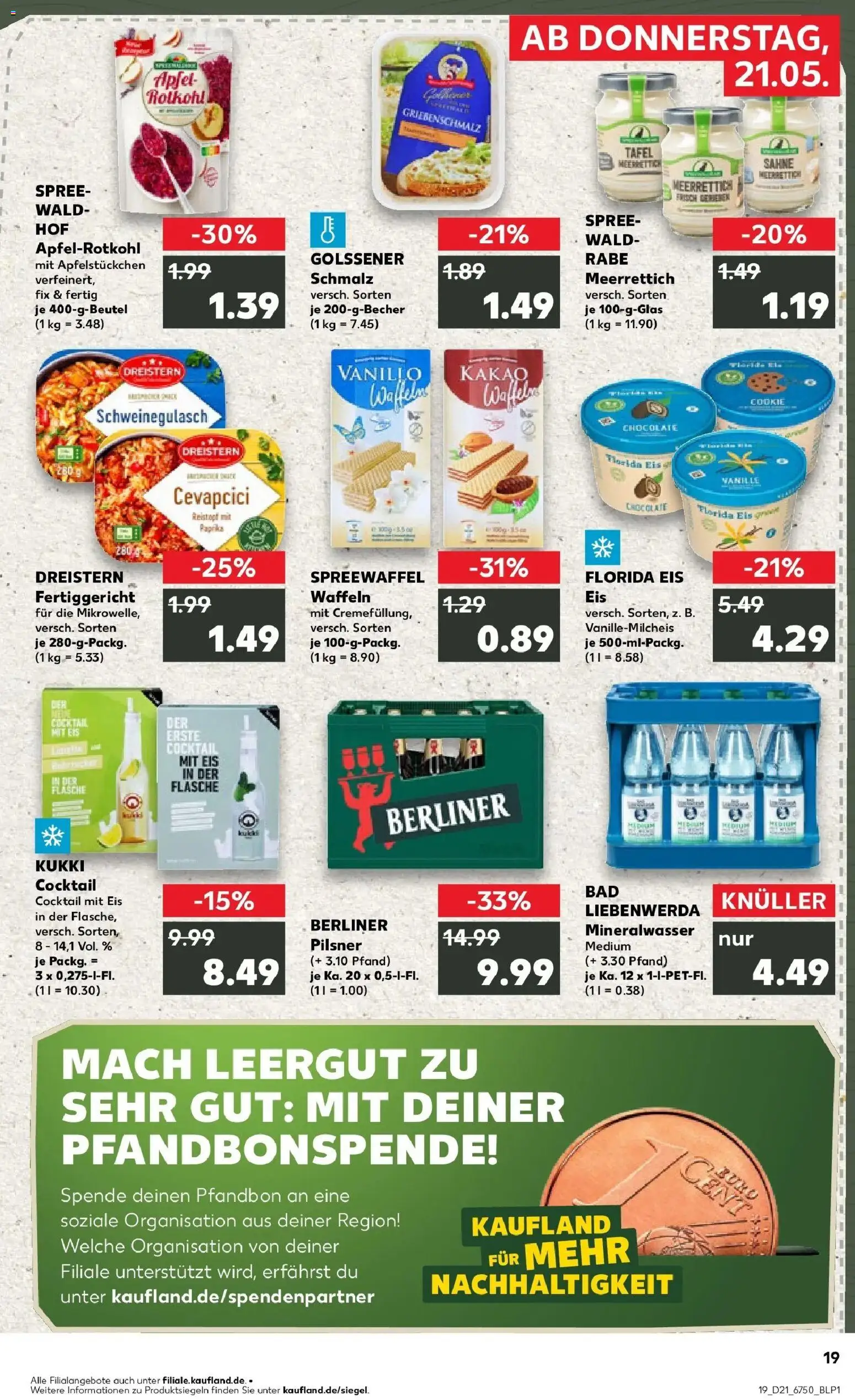 Kaufland Prospekt Cottbus – gültig ab 18.05.2026 | Seite: 24 | Produkte: Rotkohl, Cevapcici, Mineralwasser, Paprika