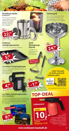 Sonderpreis Baumarkt Prospekt ab 13.06.2026 gültig | Seite: 7 | Produkte: USB, Grill, Bürste