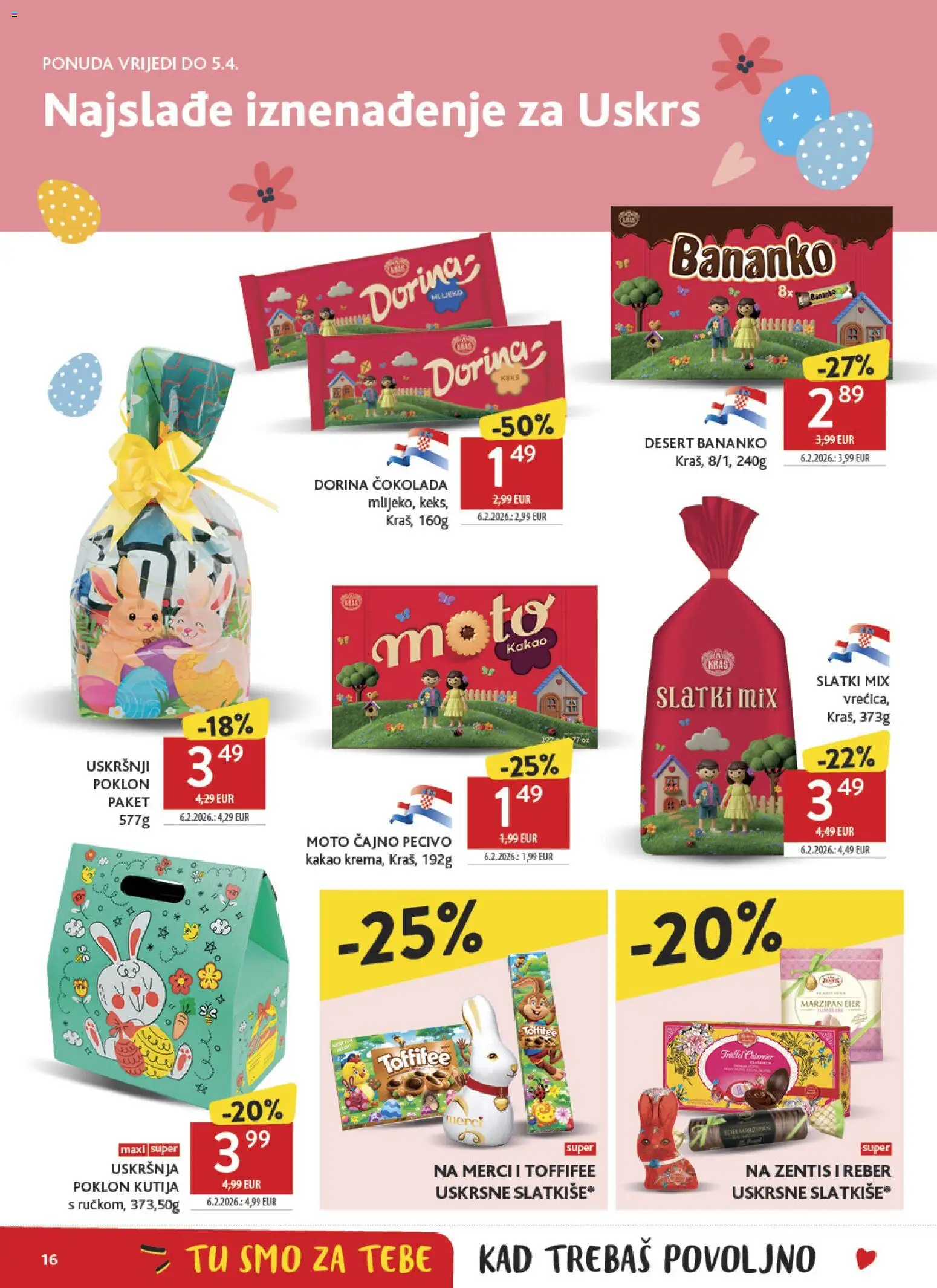 Konzum HR akciós ujság - amely érvényes a következő dátumtól: 11.03.2026 | Oldal: 16 | Termékek: Toffifee