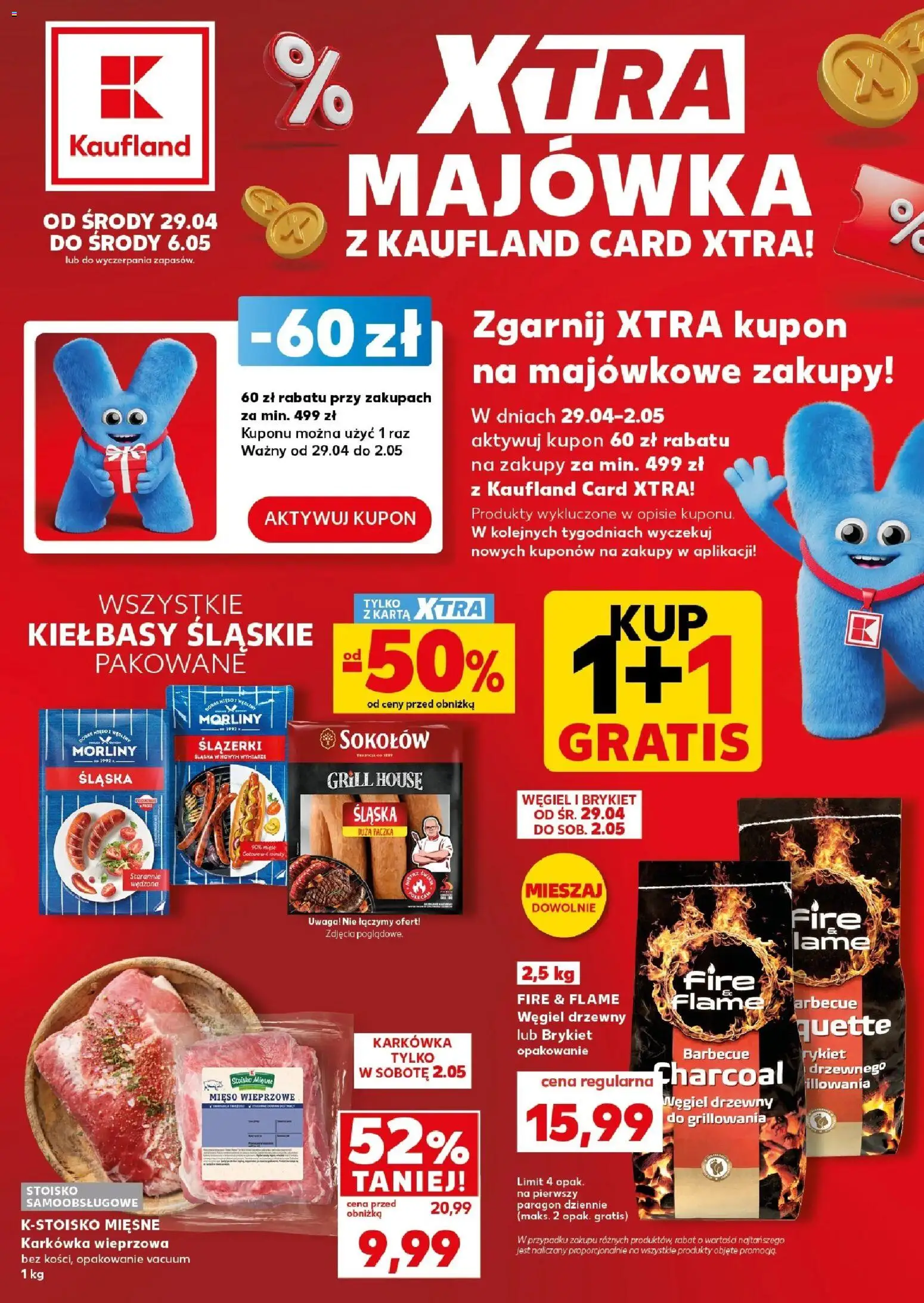 Kaufland - Kaufland Gazetka Tygodnia ważna do 06.05 od 28.04.2026 | Strona: 1 | Produkty: Karta, Karkówka wieprzowa, Mięso, Wędliny