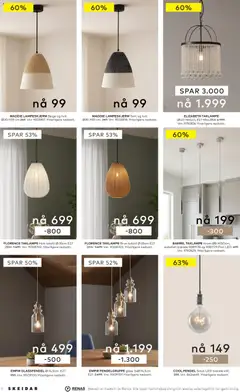Forhåndsvisning av Skeidar RYDDESALG gyldig fra 07/08/2026 | Side: 8 | Produkter: Taklampe, Glass