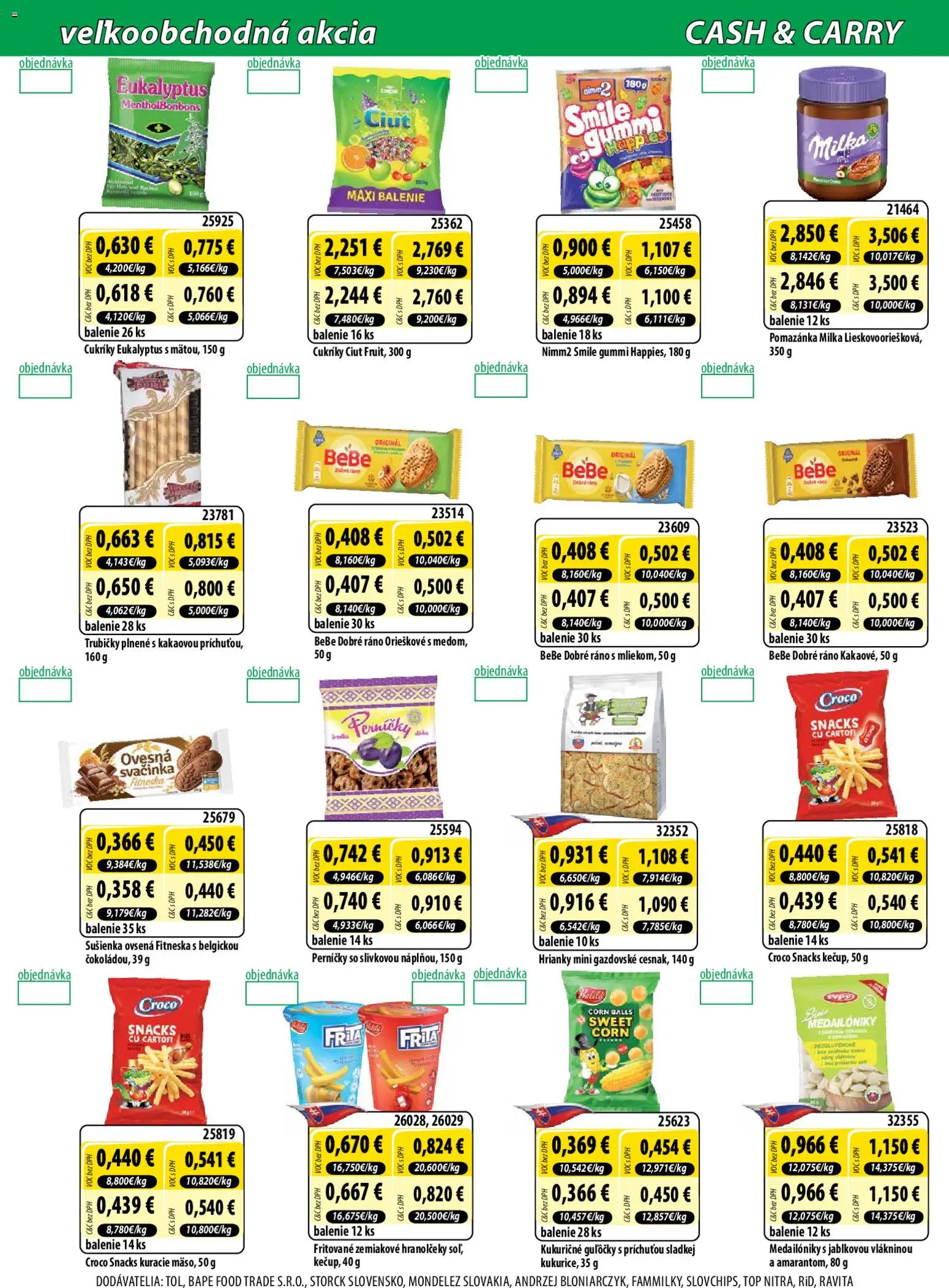 Nové Milk Agro akcie – leták je platný od 10.06.2026 | Strana: 4 | Produkty: BeBe Dobré ráno, Cukríky, Milka