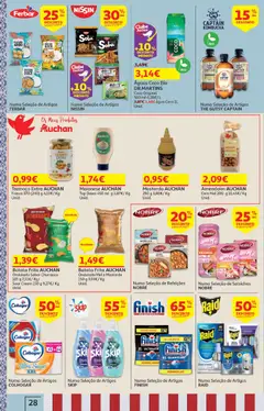 Pré-visualização Auchan - Férias de Verão  - Viagem e Praia válido de 16/06/2026 | Página: 28 | Produtos: Peru, Maionese, Mel, Proteina