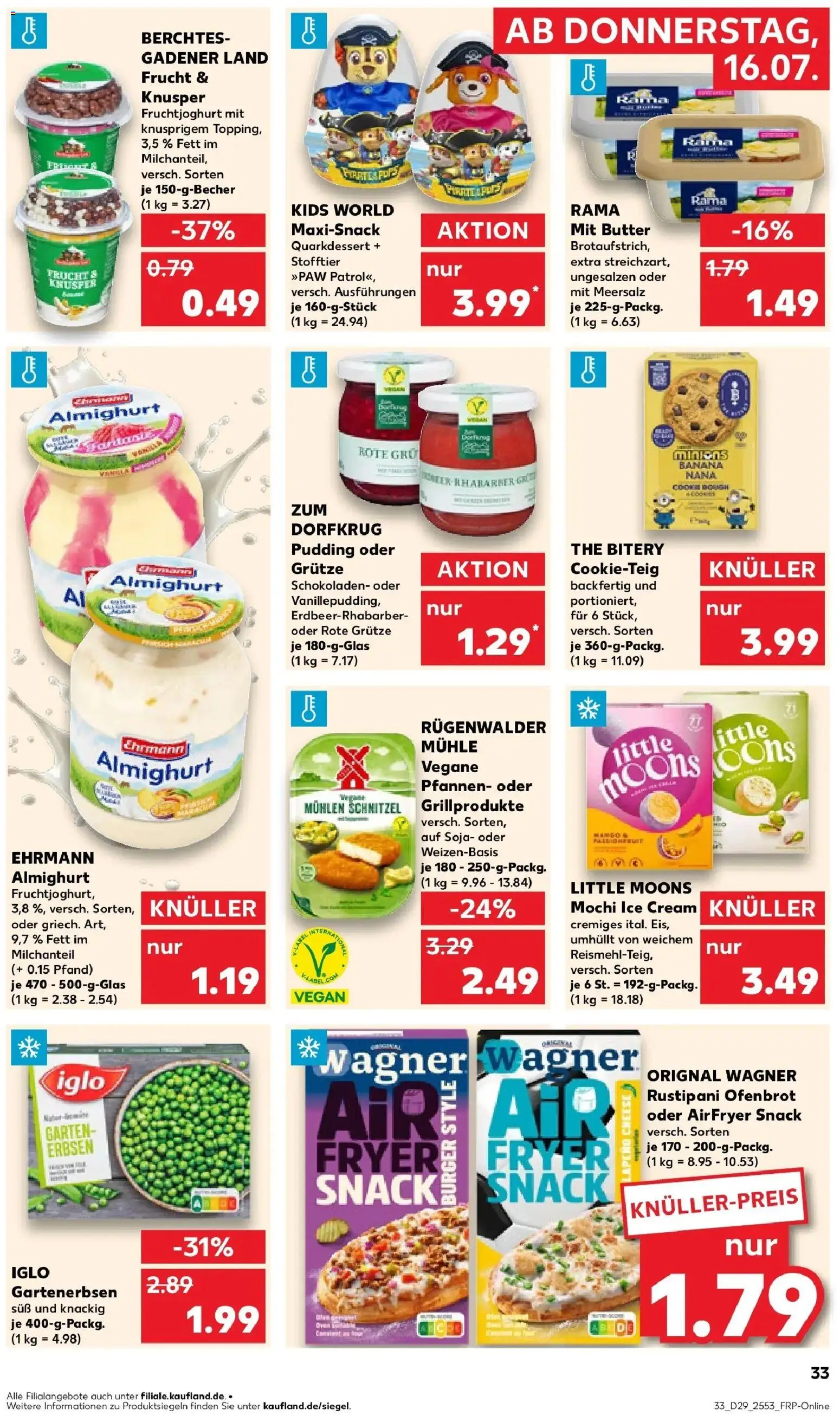 Kaufland Prospekt Oppenheim – gültig ab 13.07.2026 | Seite: 42 | Produkte: Rama, Iglo, Rhabarber, Mochi