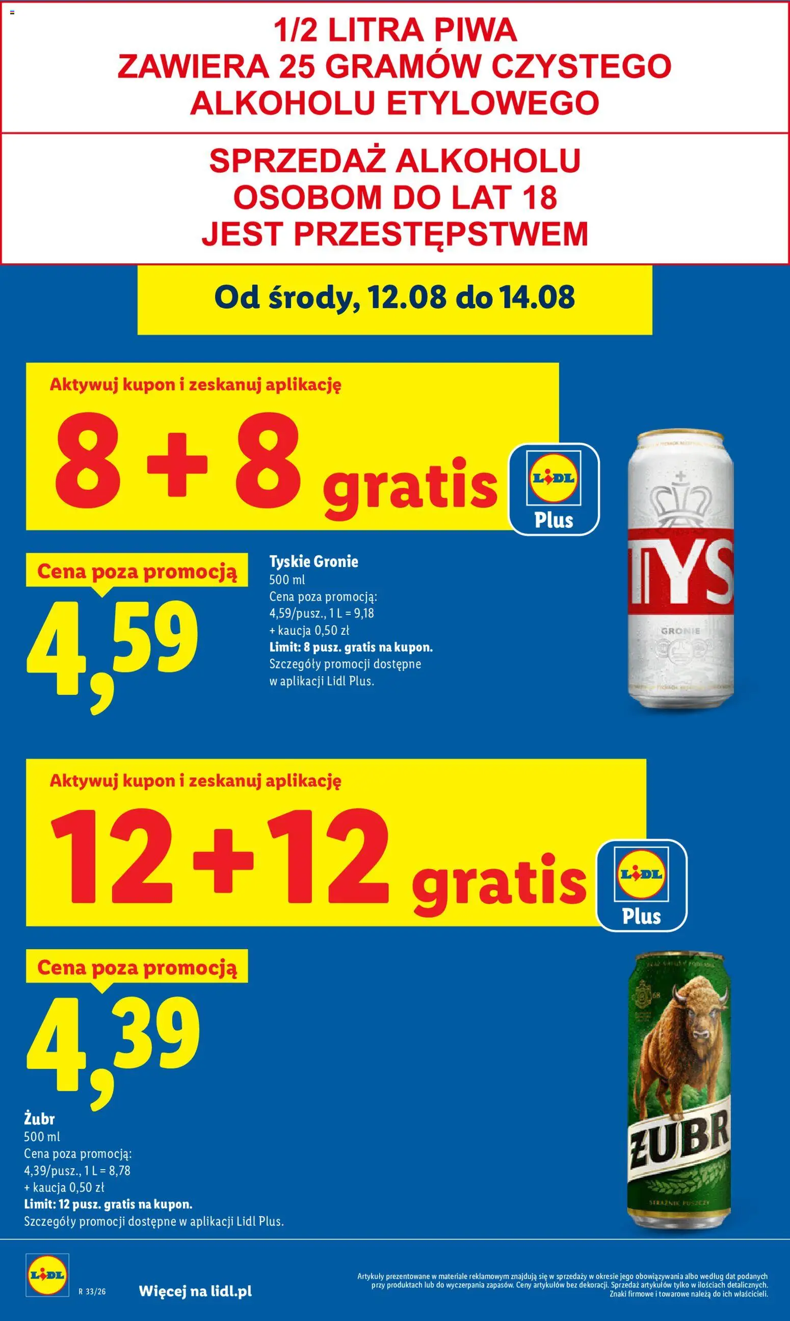 Lidl Polsko leták od 12.08.2026 | Strana: 24 | Produkty: Zubr