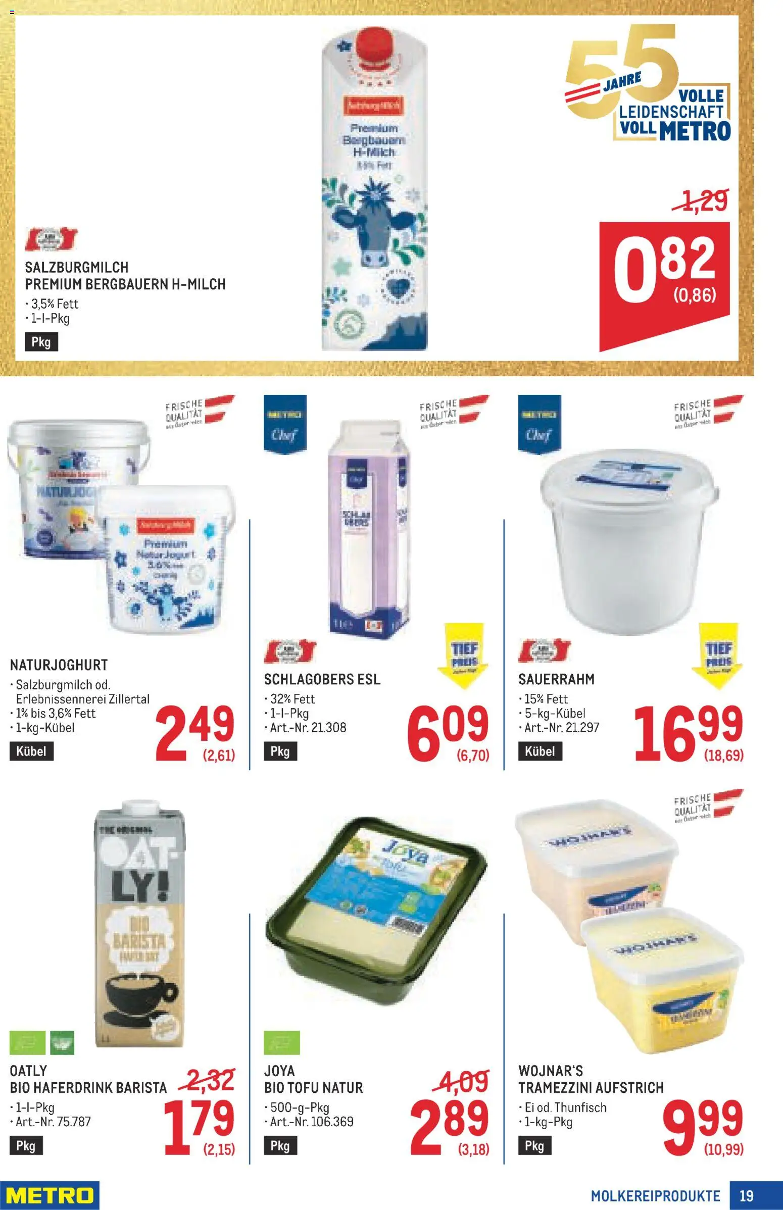 Metro angebote Profi gültig ab 01.10.2026 | Seite: 19 | Produkte: Tofu, Sauerrahm