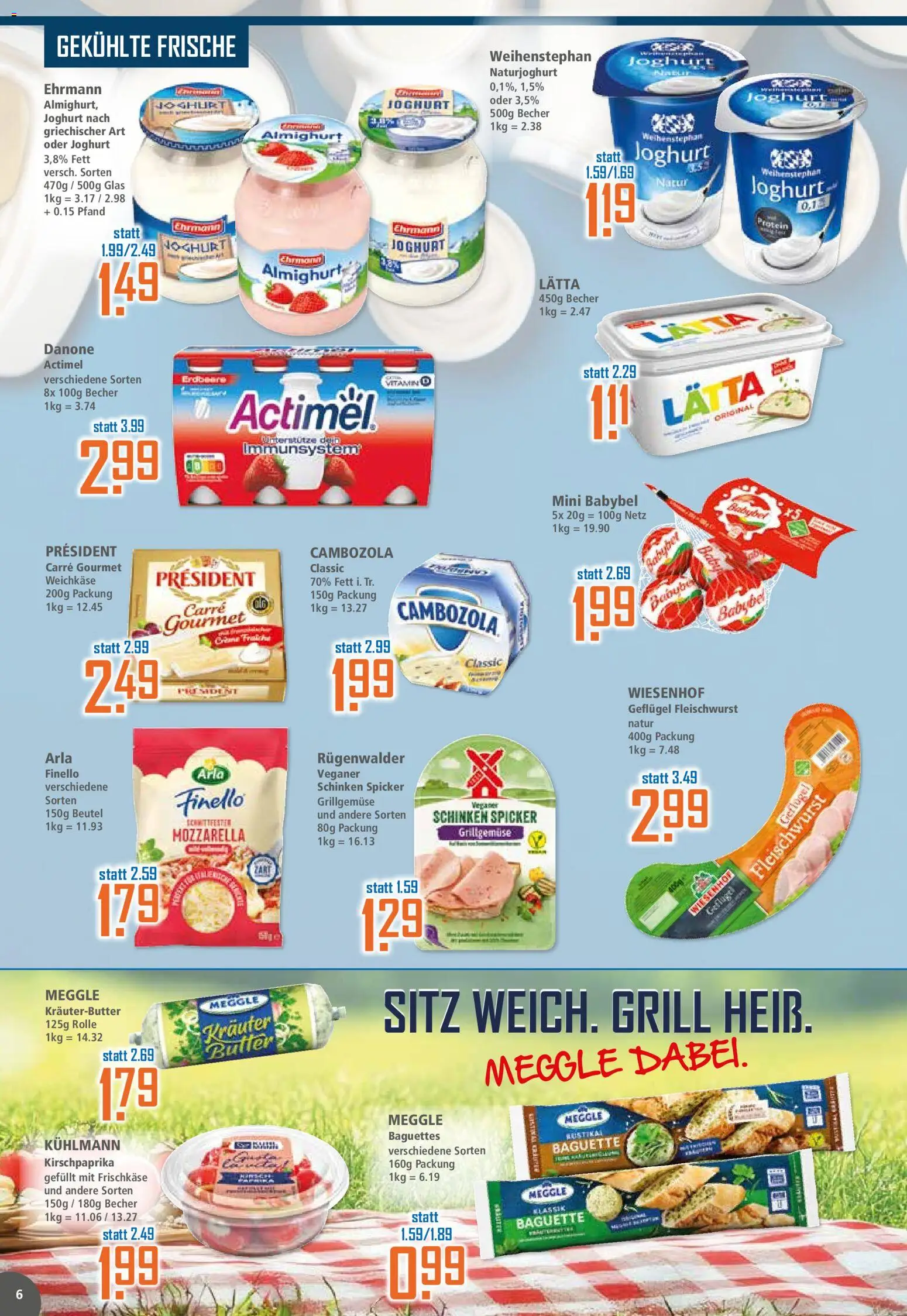 Klaas & Kock Prospekt – gültig ab 01.06.2026 | Seite: 6 | Produkte: Grill, Mozzarella, Kräuterbutter, Creme