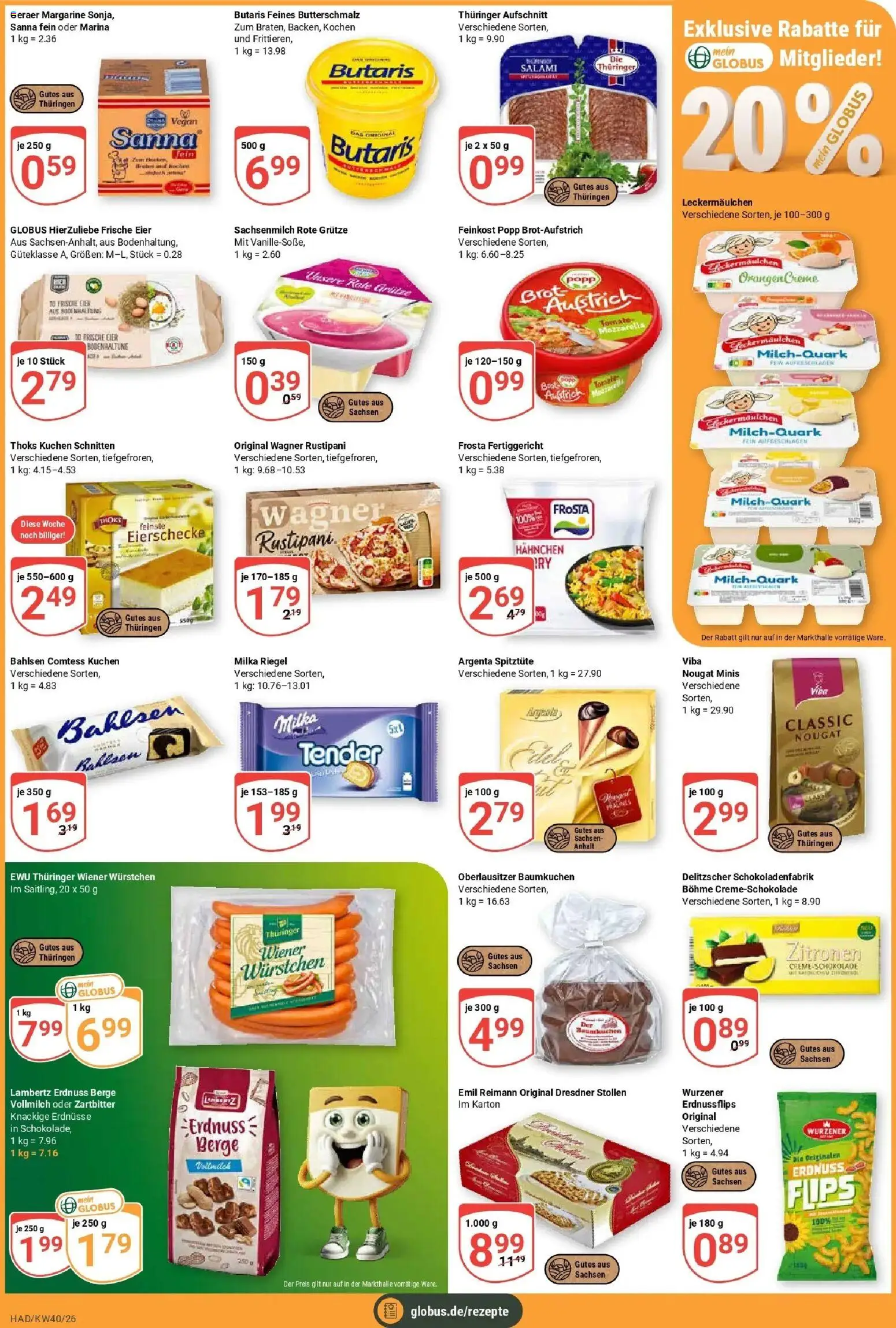 Globus Prospekt Halle (saale) (ab 28.09.2026) » Angebote online | Seite: 3 | Produkte: Butterschmalz, Frosta, Salami, Zitronen