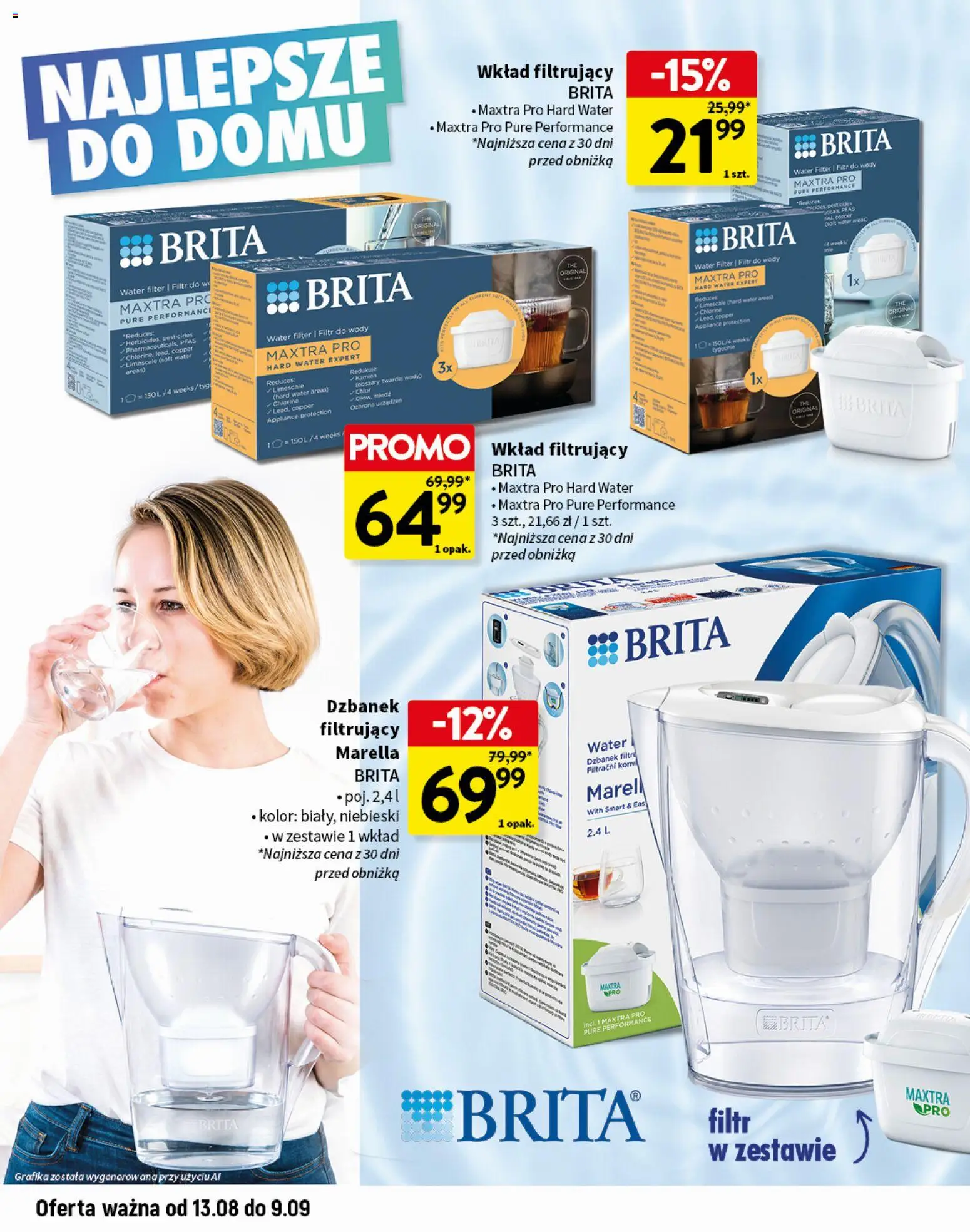 Intermarche gazetka - Gotowi na szkołę od 13.08.2026 | Strona: 14 | Produkty: Dzbanek, Filtr do wody, Dzbanek filtrujący