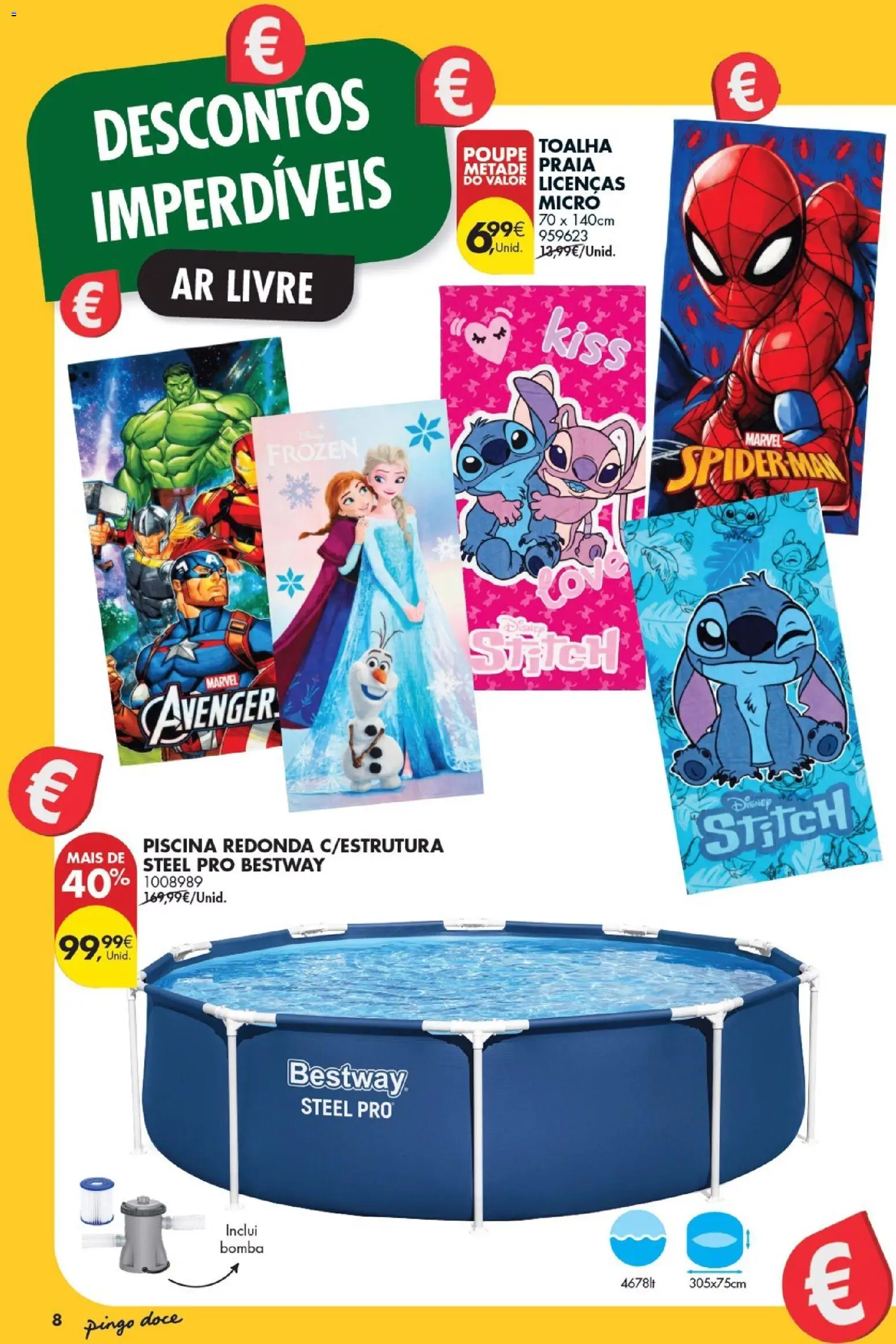Pingo Doce Bazar Grandes Oportunidades │ válido de 21/07/2026 | Página: 8 | Produtos: Piscina