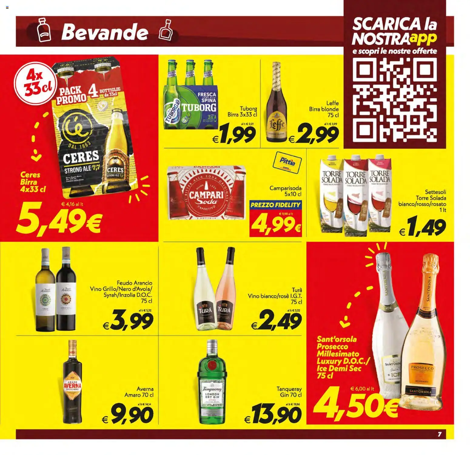 Volantino SuperConveniente del 21/07/2026 | Pagina: 7 | Prodotti: Gin, Prosecco, Ceres, Amaro