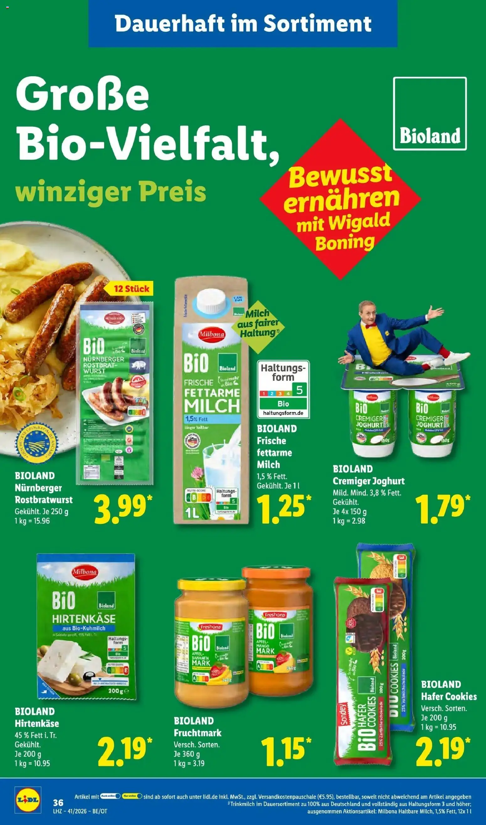 Lidl Prospekt Mahlow (ab 05.10.2026) zum Blättern » Angebote | Seite: 58 | Produkte: Milch, Joghurt, Bananen, Wurst
