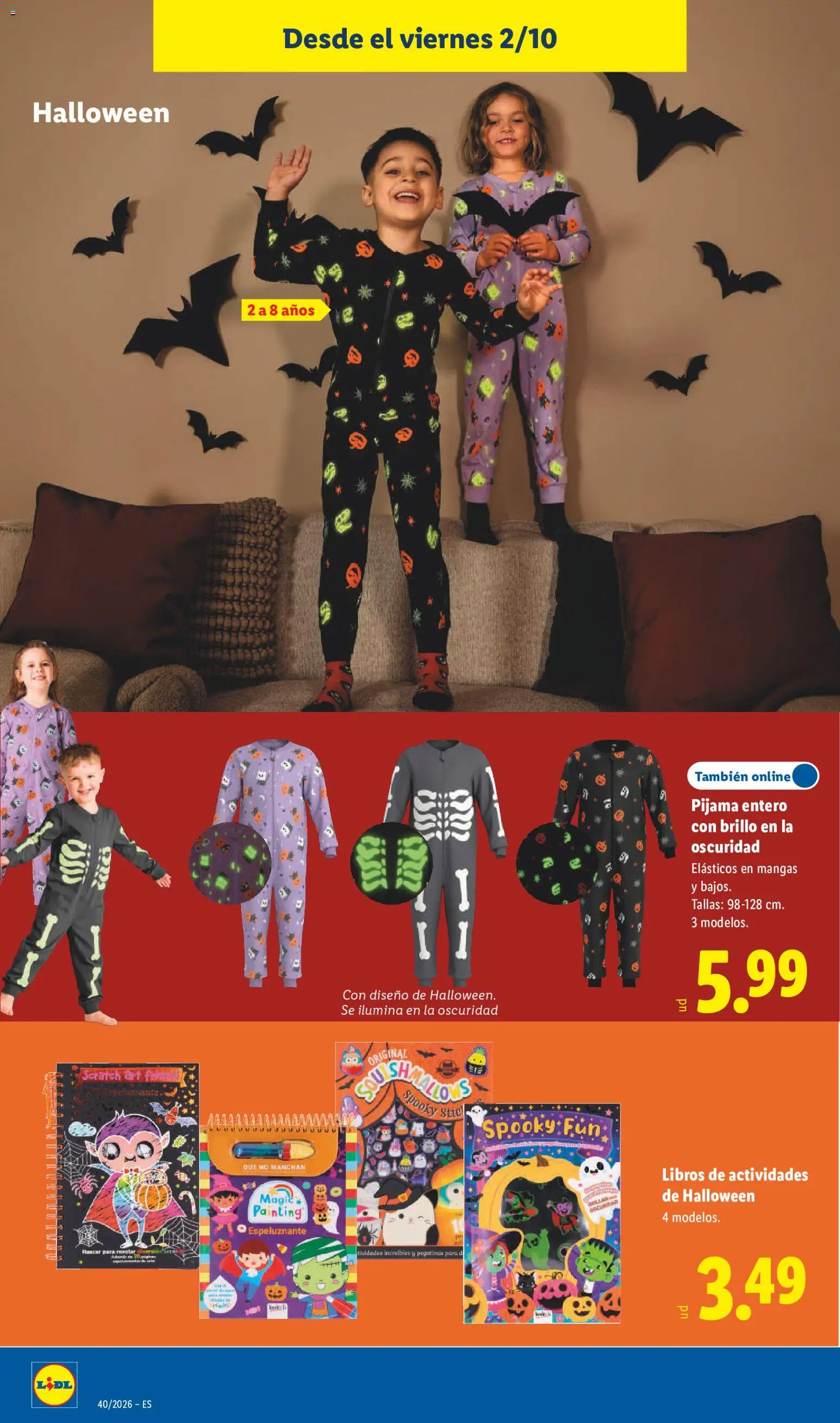 Lidl folleto Halloween │ válido desde el 02/10/2026 | Página: 18 | Productos: Pijama, Libros