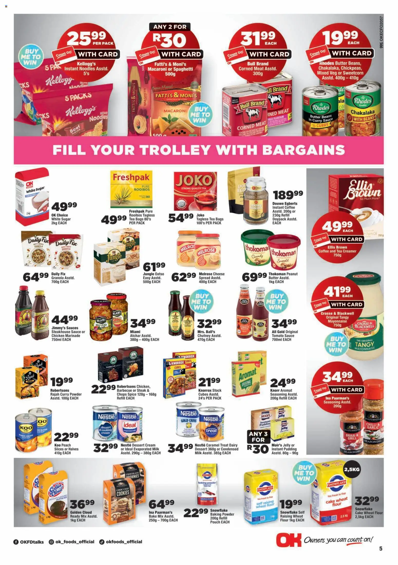 New OK Foods catalogue – valid from 23/10/2026 | Page: 5 | Products: Cake, Chicken, Cookies, Mayonnaise