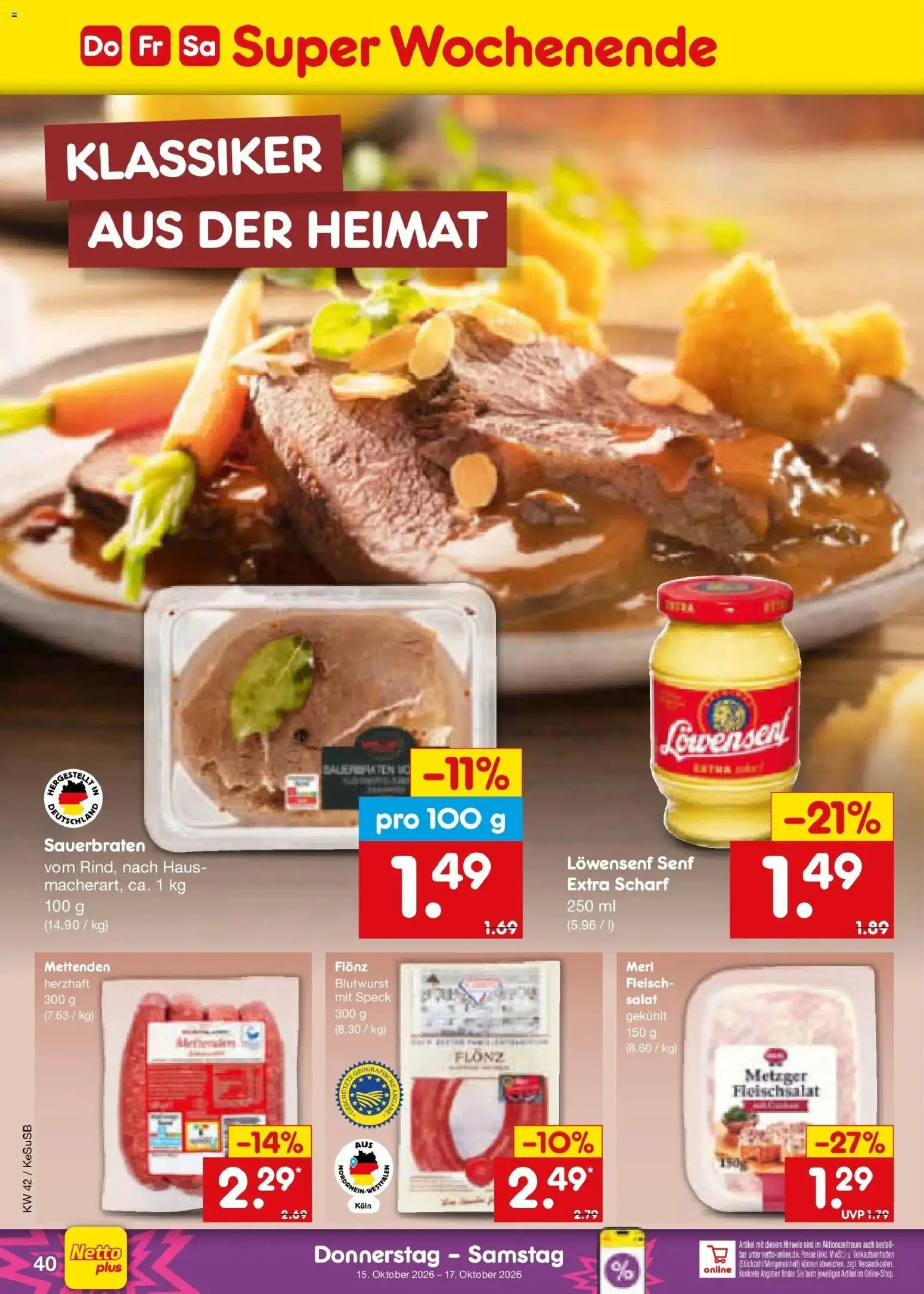 Netto Marken-Discount Prospekt Kruft (ab 12.10.2026) » Angebote | Seite: 56 | Produkte: Fleisch, Salat