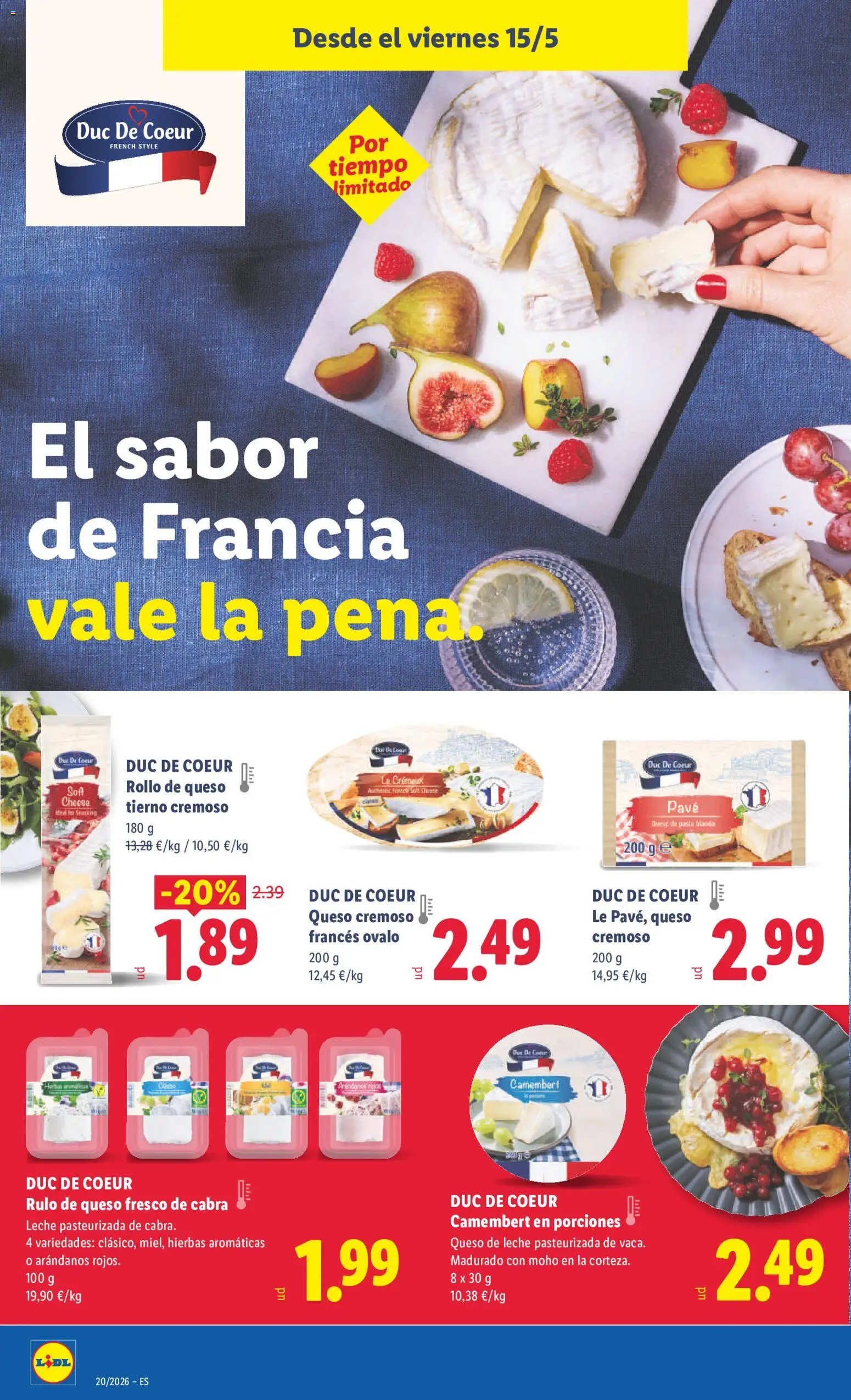 Lidl folleto │ válido desde el 11.05.2026 | Página: 26 | Productos: Leche, Queso, Queso fresco, Pasta