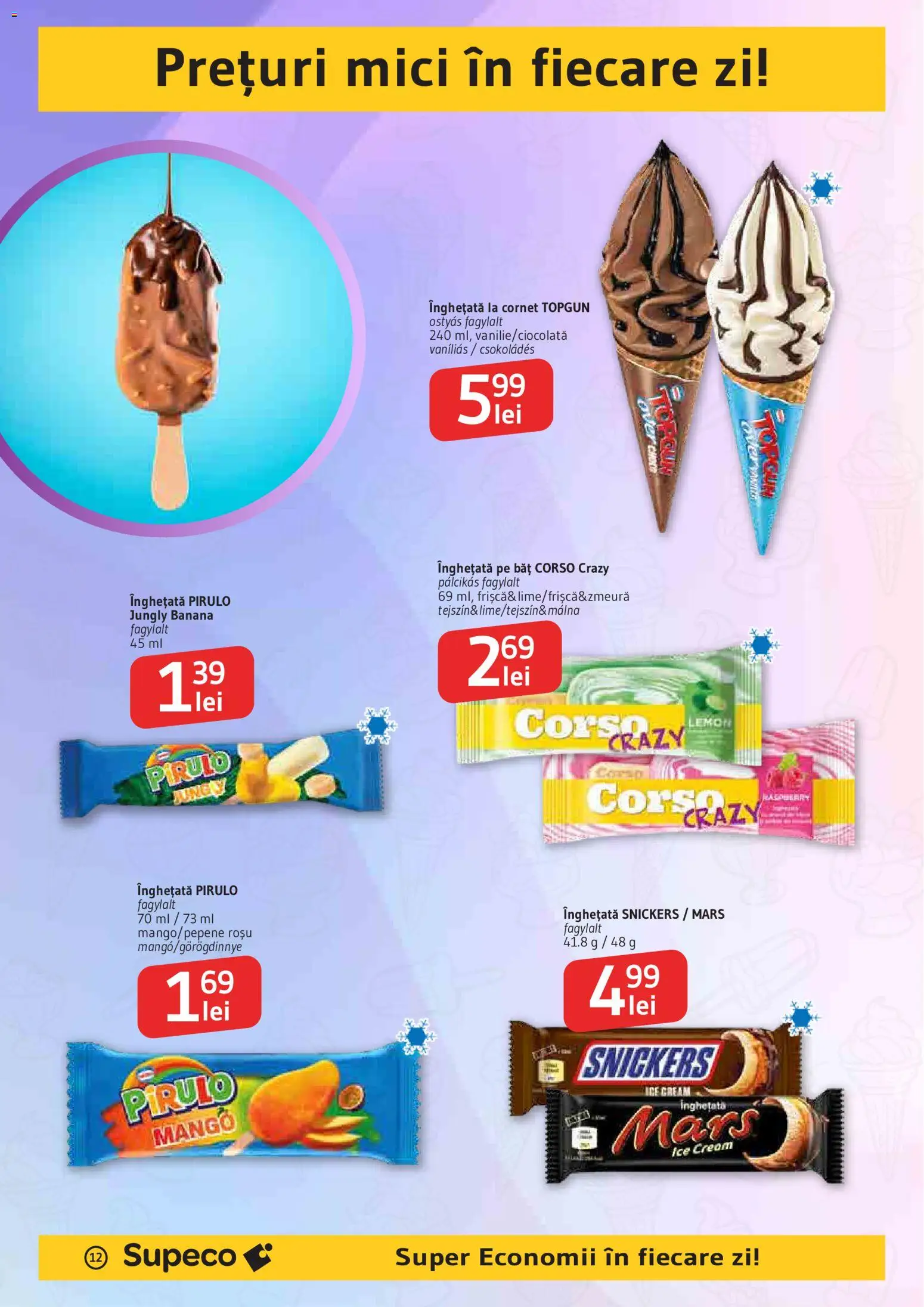Noul catalog Supeco – valabil de la 27.08.2026 | Pagină: 12 | Produse: Mici, Înghețată, Mango