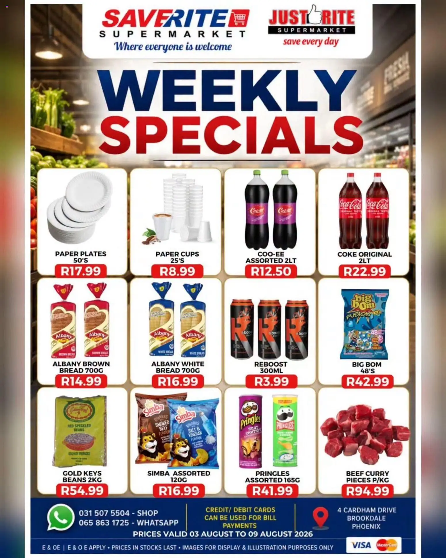 New Saverite catalogue – valid from 03/08/2026 | Page: 3 | Products: Beans, Vinegar, Fruit, Paper