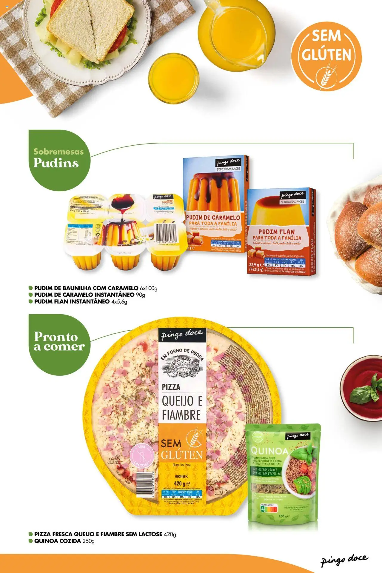 Pingo Doce Sem Glúten │ válido de 16.05.2024 | Página: 11 | Produtos: Quinoa, Sal, Queijo, Pizza