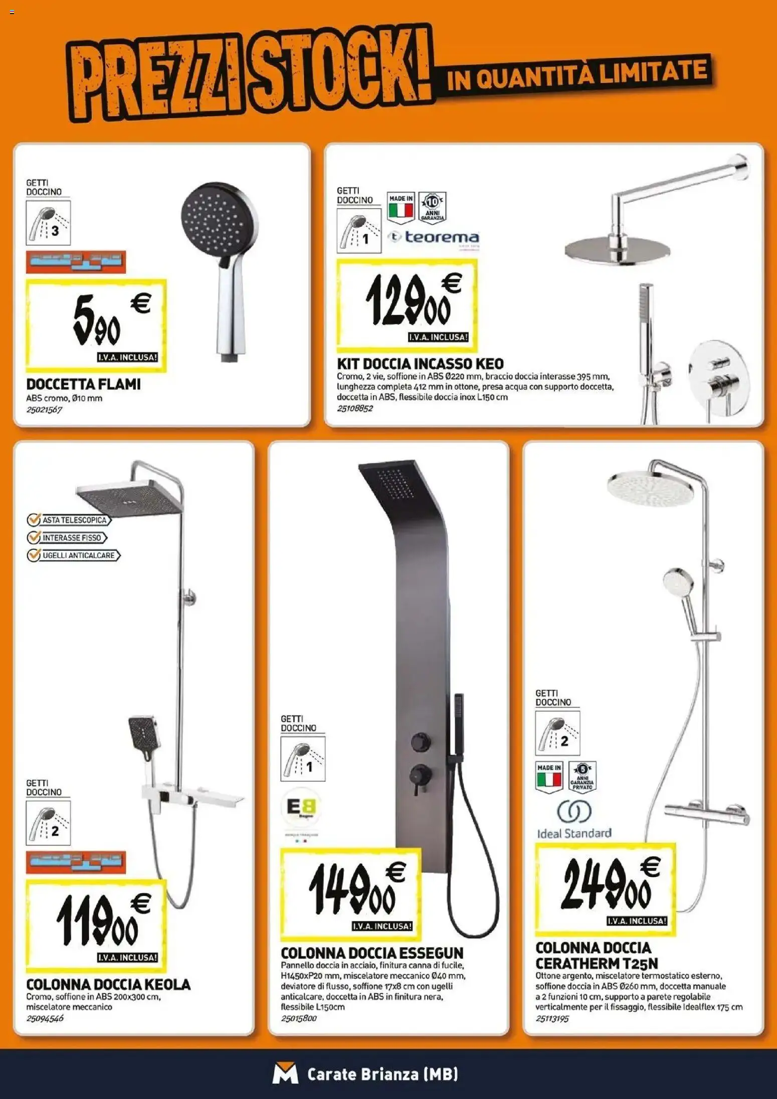 Volantino TECNOMAT del 26.03.2026 | Pagina: 3 | Prodotti: Anticalcare, Acqua, Miscelatore, Doccia