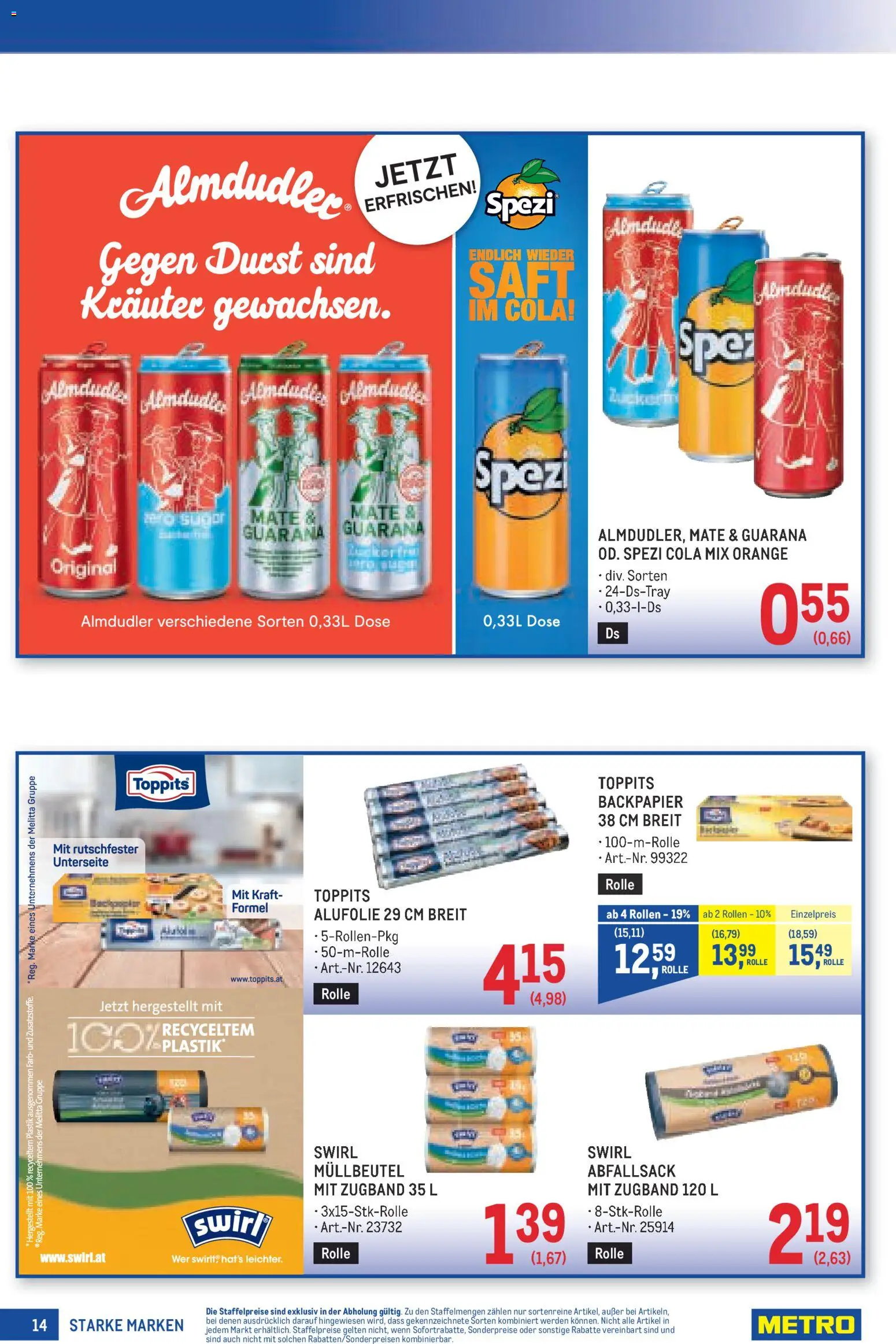 Metro angebote Starke Marken gültig ab 23.07.2026 | Seite: 14 | Produkte: Saft
