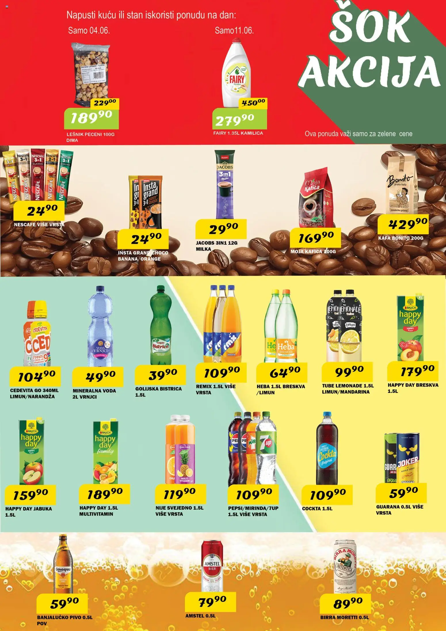 VP Dima katalog - važi od 04.06.2026 | Strana: 6 | Proizvode: Birra Moretti, Pivo, Breskva, Nescafé