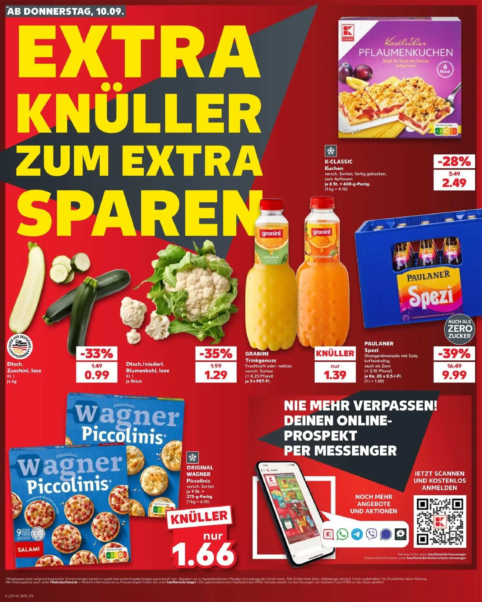 Kaufland Prospekt Leipzig – gültig ab 10.09.2026 | Seite: 8 | Produkte: Zucker, Salami, Kuchen, Fruchtsaft