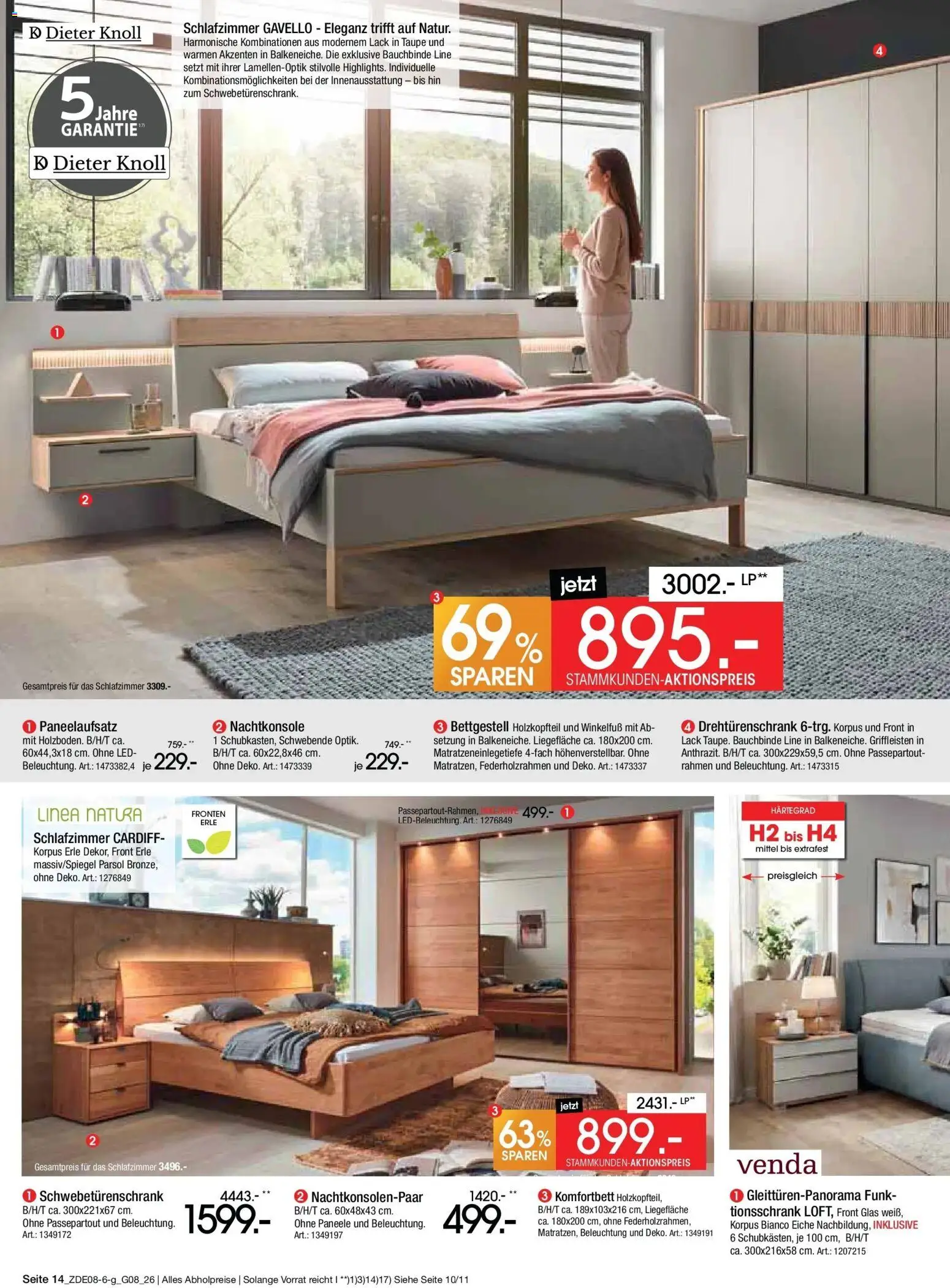 Zurbrüggen - Zurbrüggen: Bonus Sonder-Tage – gültig ab 31.07.2026 | Seite: 14 | Produkte: Schwebetürenschrank, Drehtürenschrank