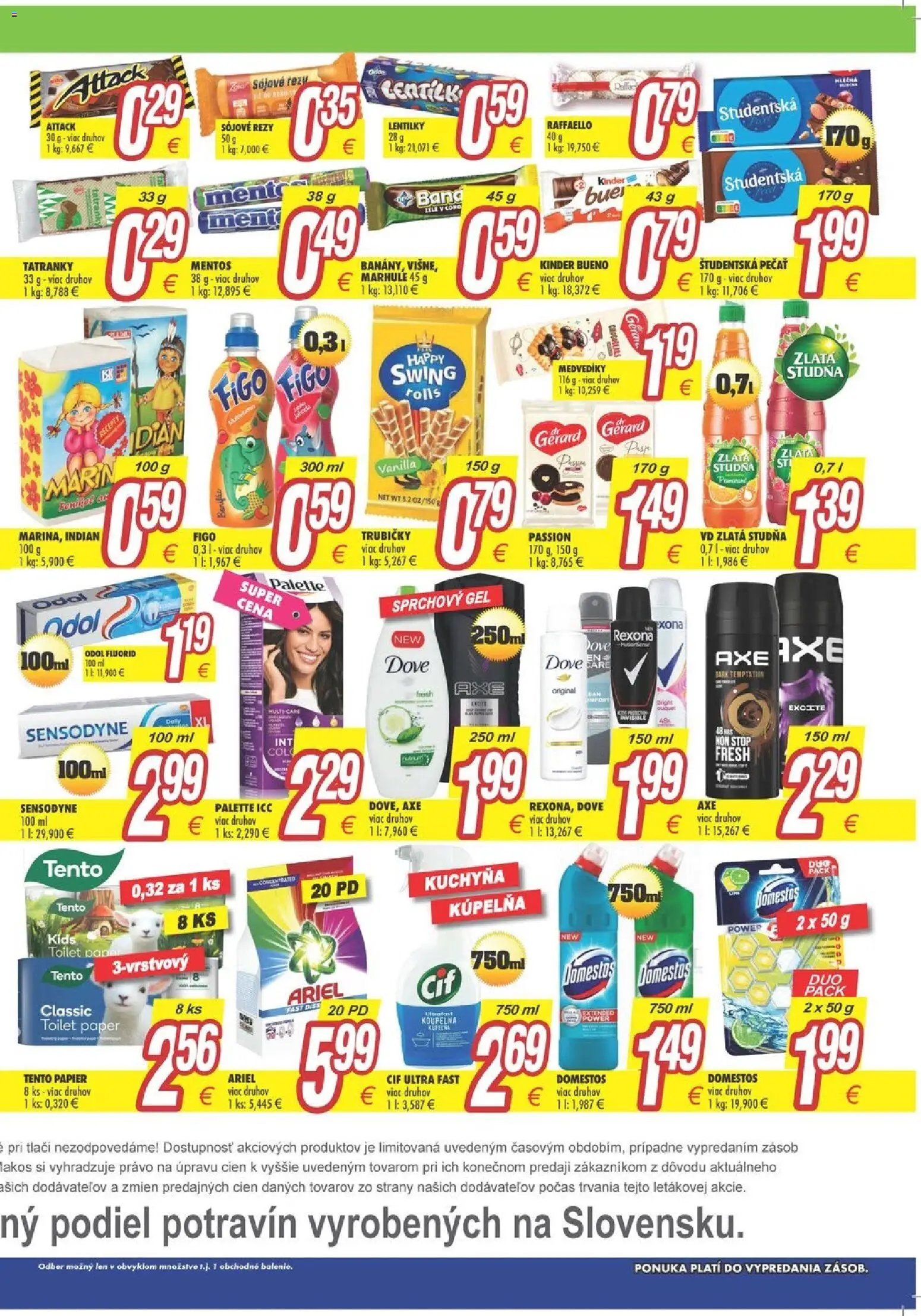 Nové Makos akcie – leták je platný od 15.06.2026 | Strana: 4 | Produkty: Kuchyňa, Kúpelňa, Kinder, Cif