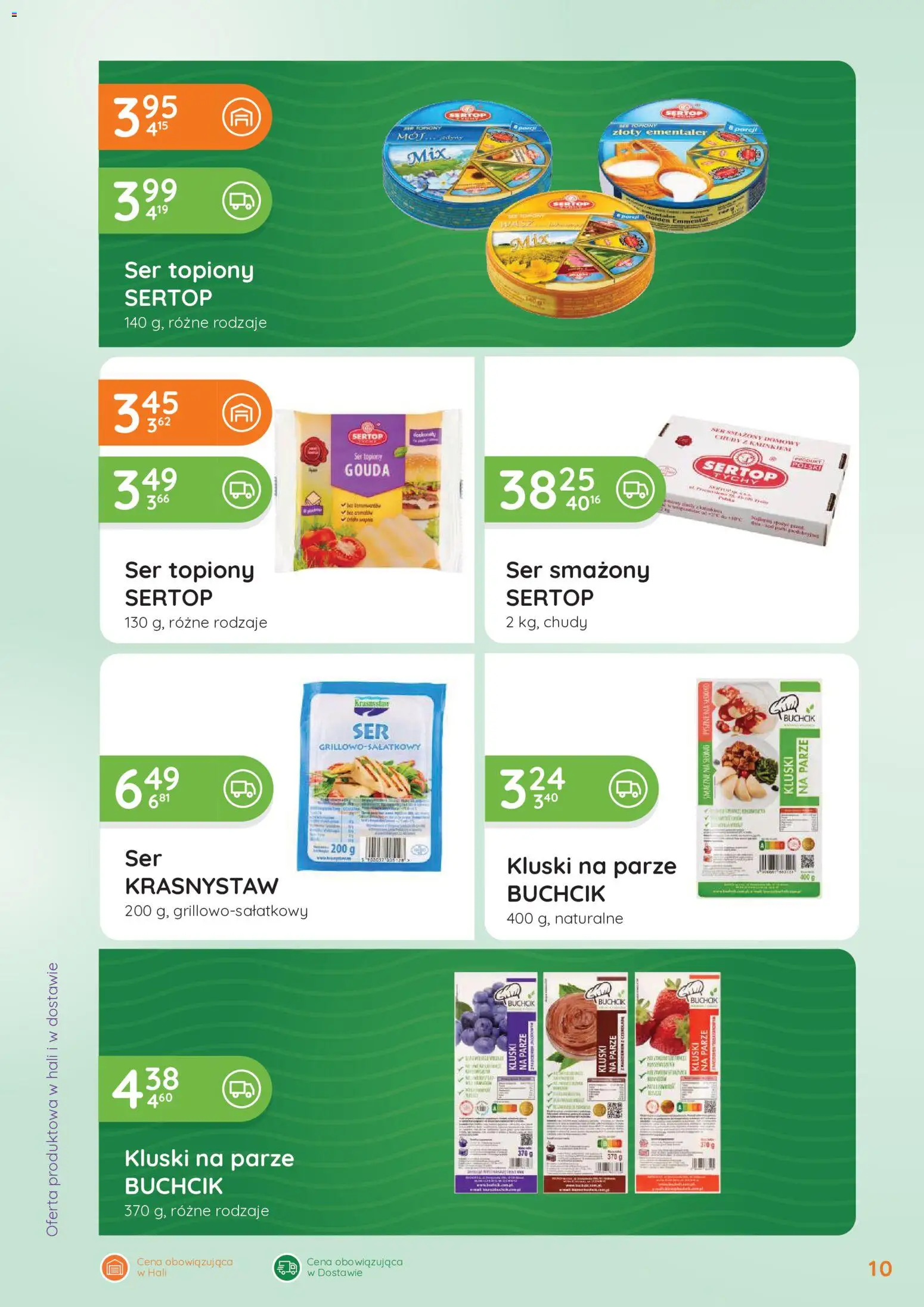 Eurocash gazetka - Oferta Handlowa od 04.05.2026 | Strona: 10 | Produkty: Ser topiony, Kluski na parze, Ser
