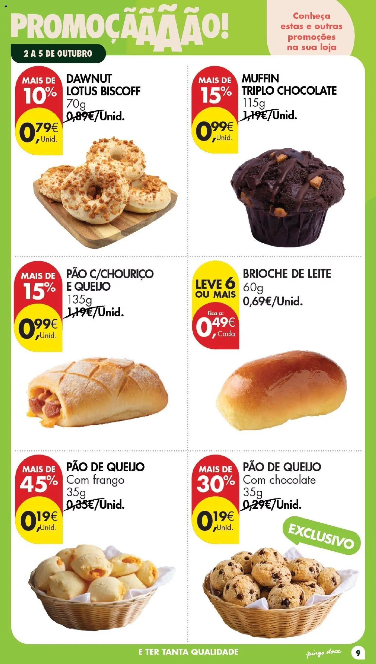 Pingo Doce folheto Poupe Este Fim de Semana │ válido de 02/10/2026 | Página: 9 | Produtos: Frango, Pão de queijo, Brioche, Queijo