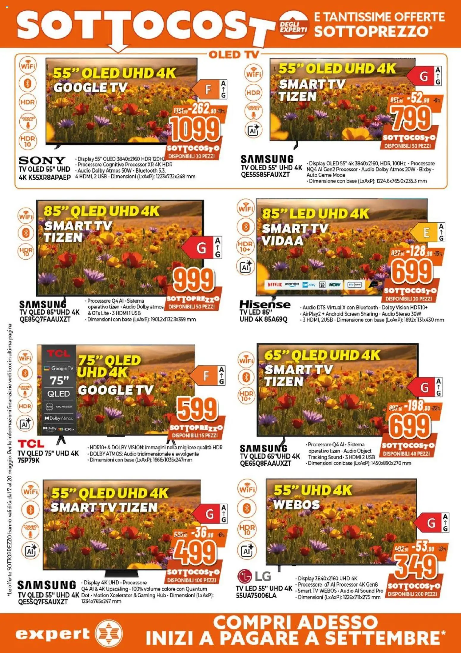 Volantino Expert del 07.05.2026 | Pagina: 20 | Prodotti: smart TV, TV, Audio, USB