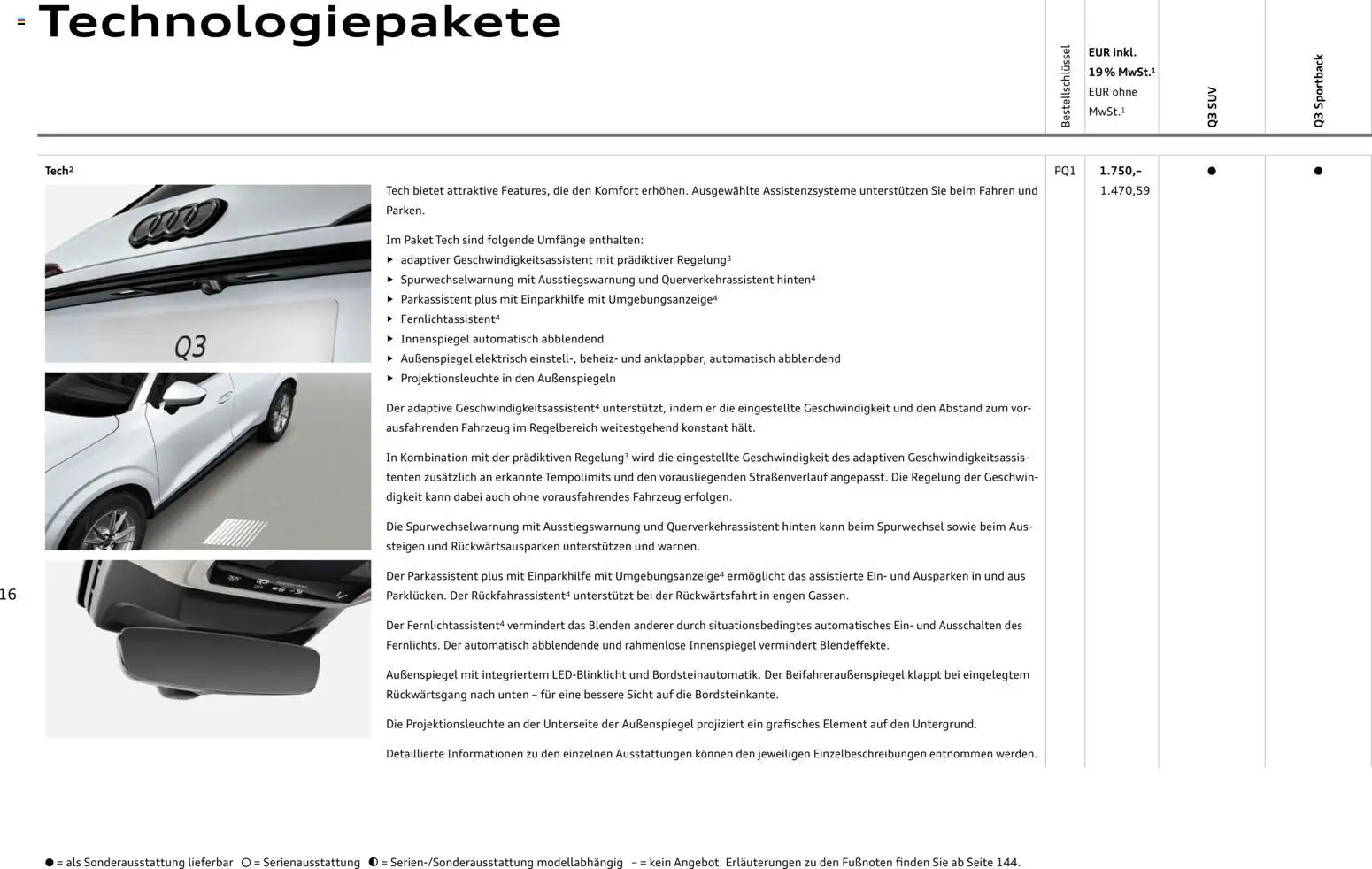 Audi Q3 – gültig ab 29.01.2026 | Seite: 16