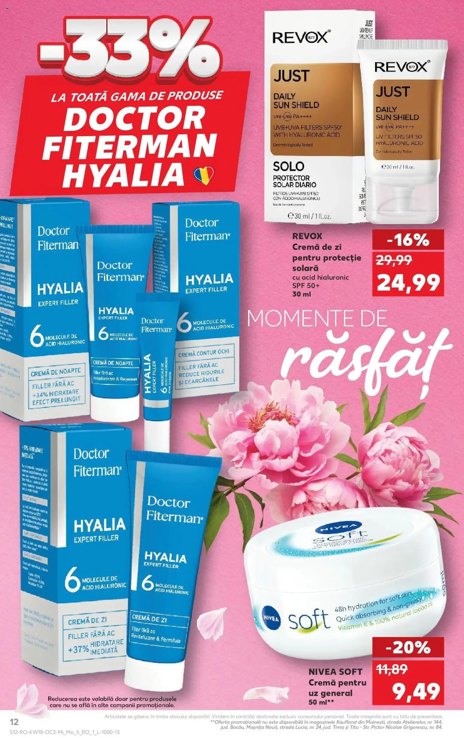 Noul catalog Kaufland – valabil de la 29.04.2026 | Pagină: 12 | Produse: Cremă de zi, Cremă de noapte, Cremă, Protecție solară