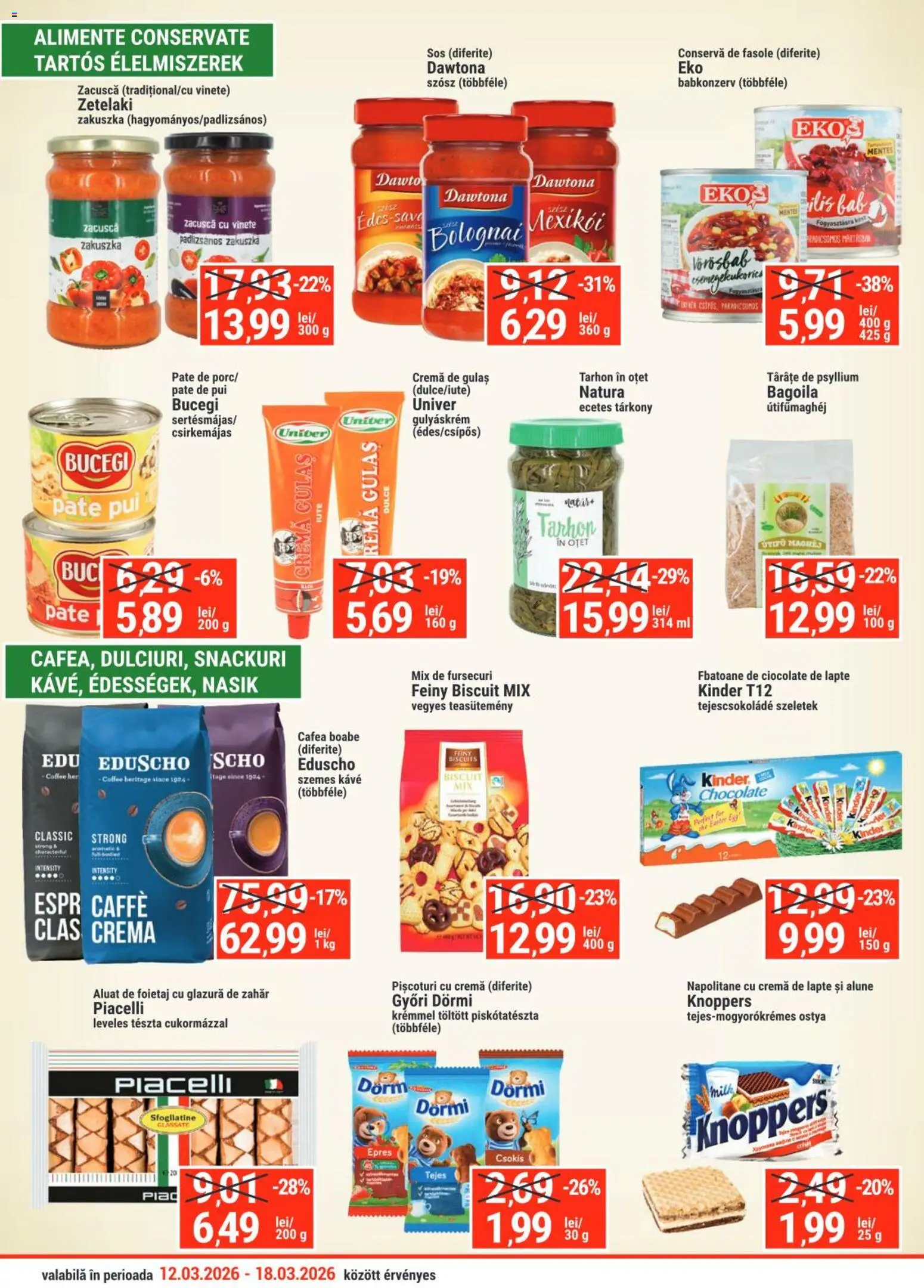 Noul catalog Merkur – valabil de la 12.03.2026 | Pagină: 3 | Produse: Pate, Foietaj, Sos, Zahăr