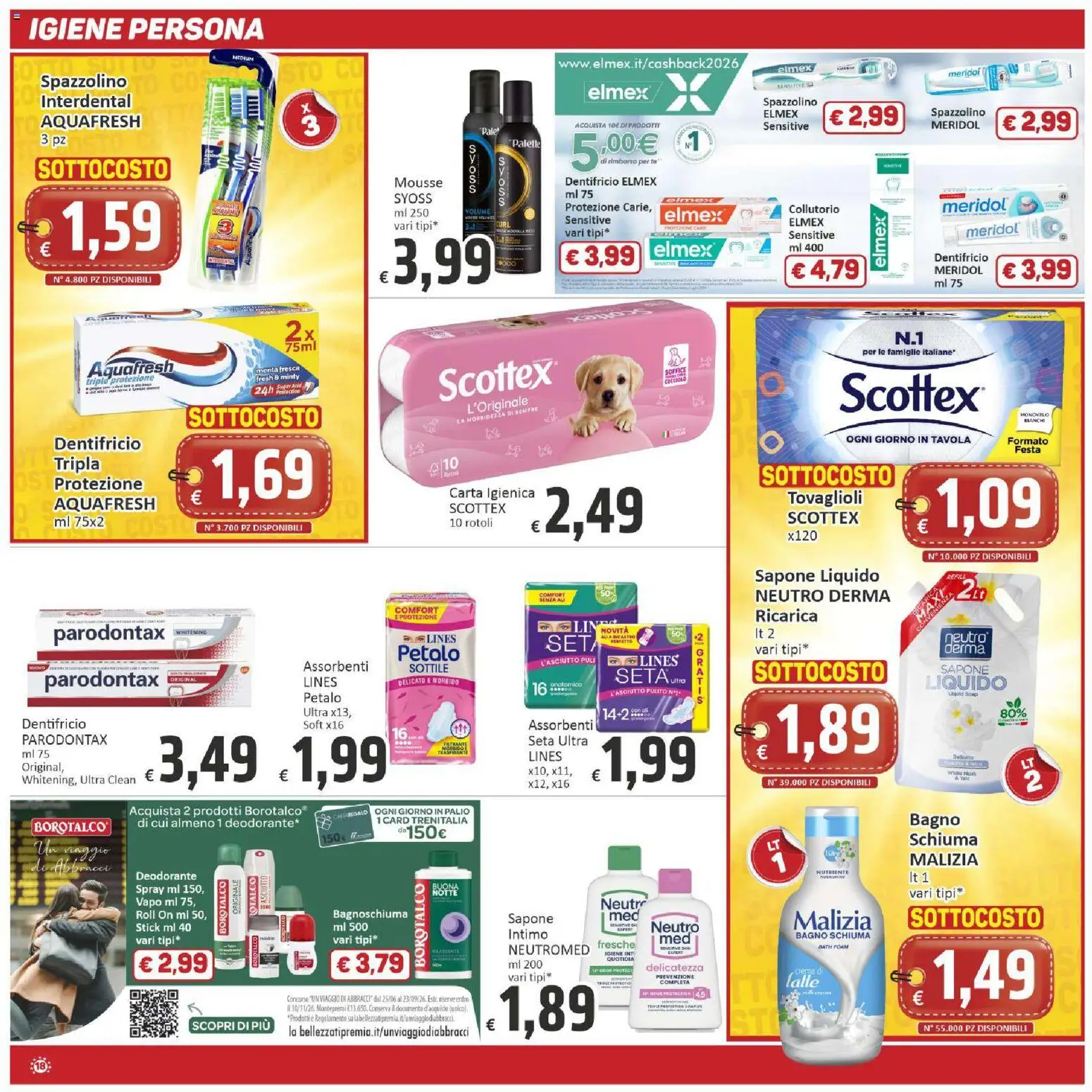 Volantino Paghi Poco del 11/09/2026 | Pagina: 18 | Prodotti: Sapone, Collutorio, Menta, Bagno