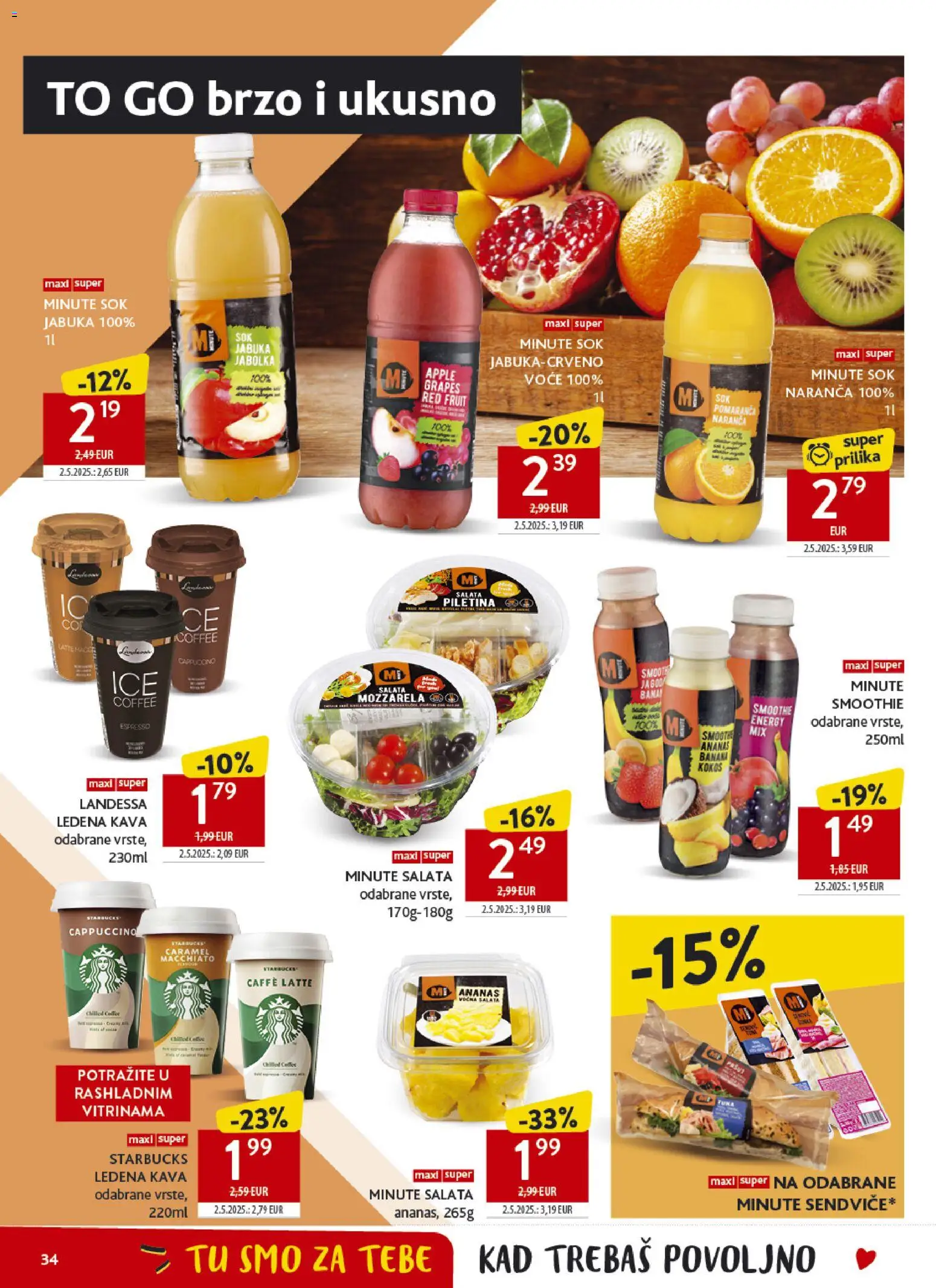 Konzum HR akciós ujság - amely érvényes a következő dátumtól: 17.06.2026 | Oldal: 34 | Termékek: Cappuccino, Smoothie, Saláta