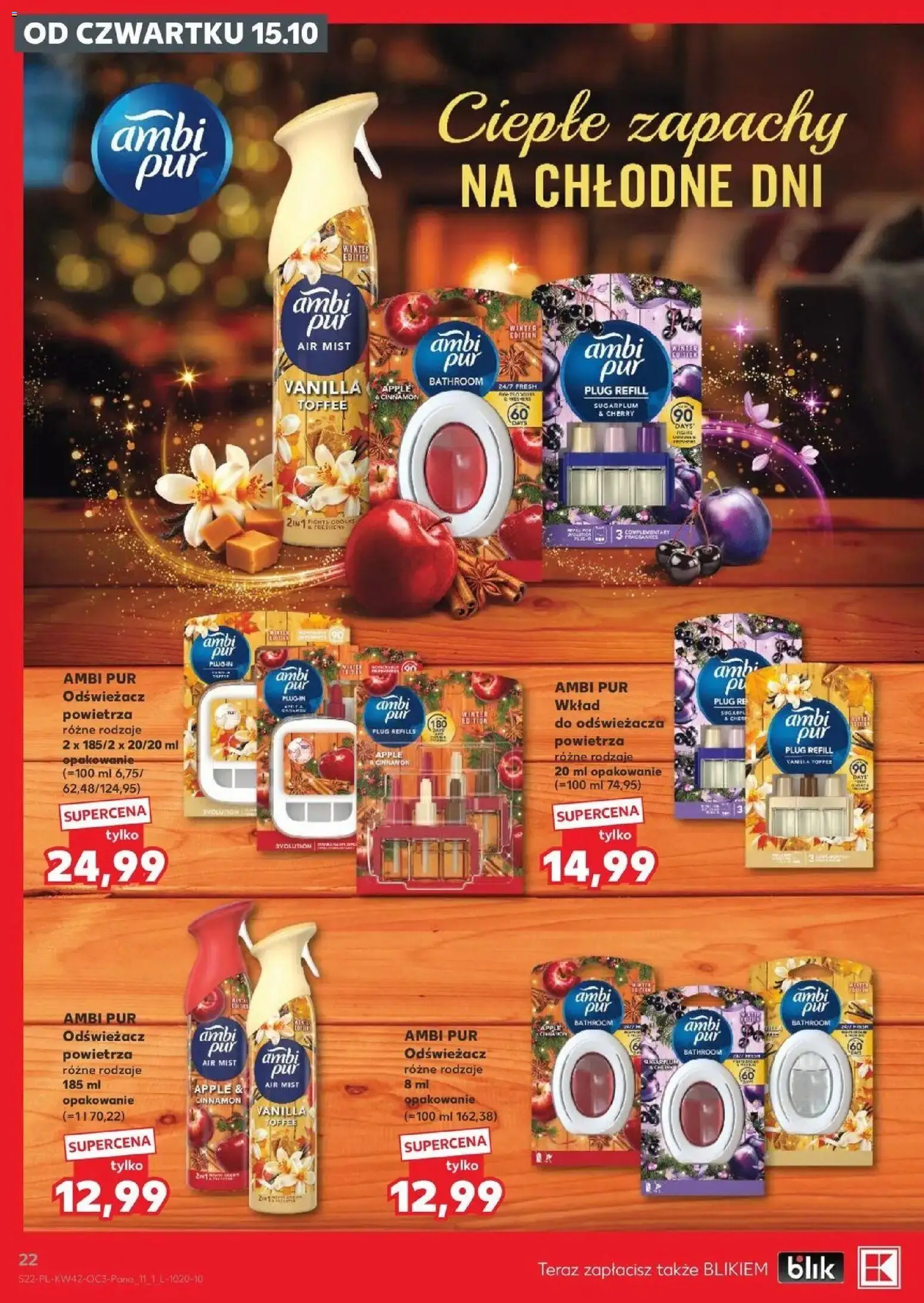 Kaufland gazetka - Chemia i kosmetyki od 15.10.2026 - od jutra PDF | Strona: 22 | Produkty: Odświeżacz, Odświeżacz powietrza