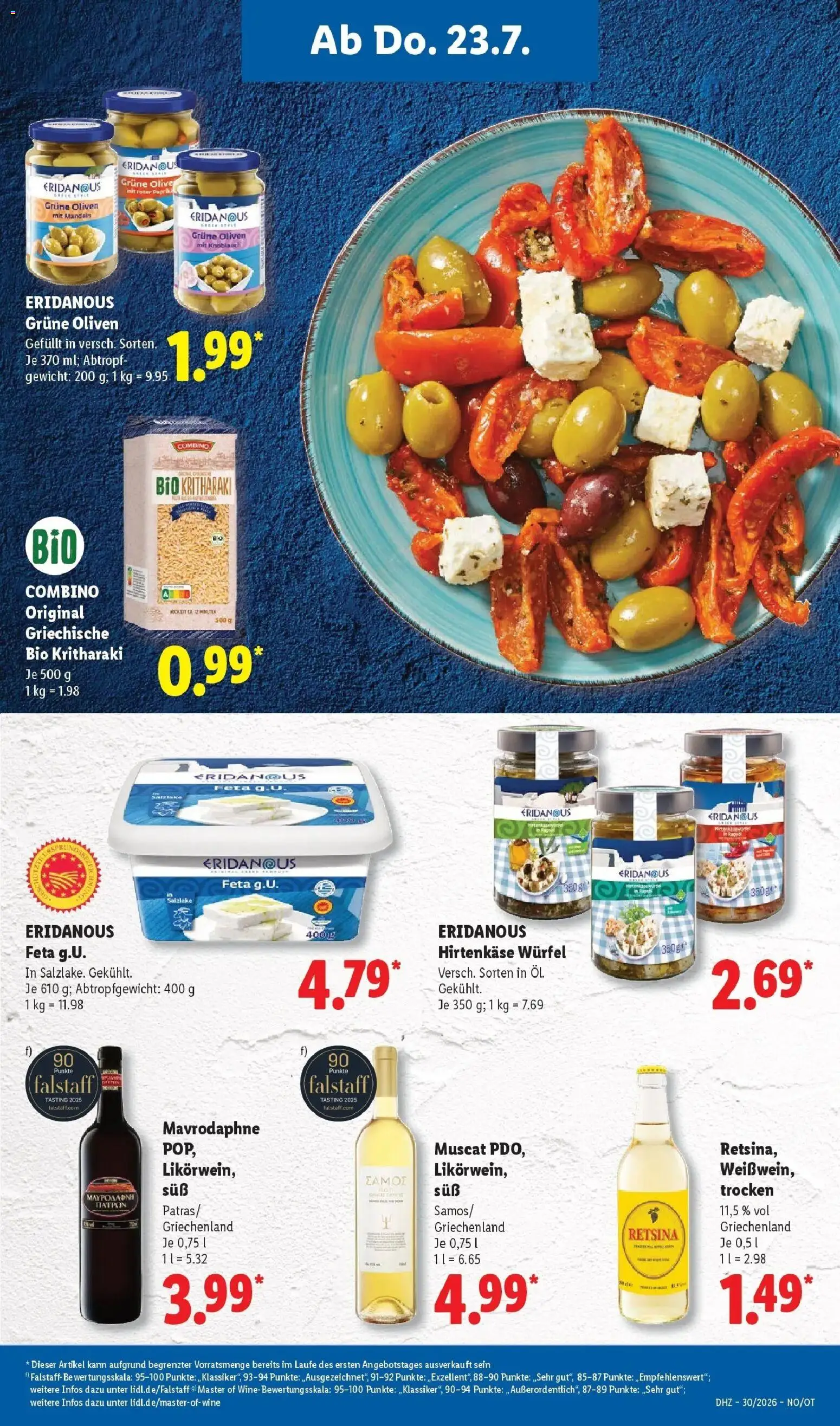 Lidl Prospekt Senftenberg – gültig ab 20.07.2026 | Seite: 59 | Produkte: Gewicht, Feta, Paprika, Pasta