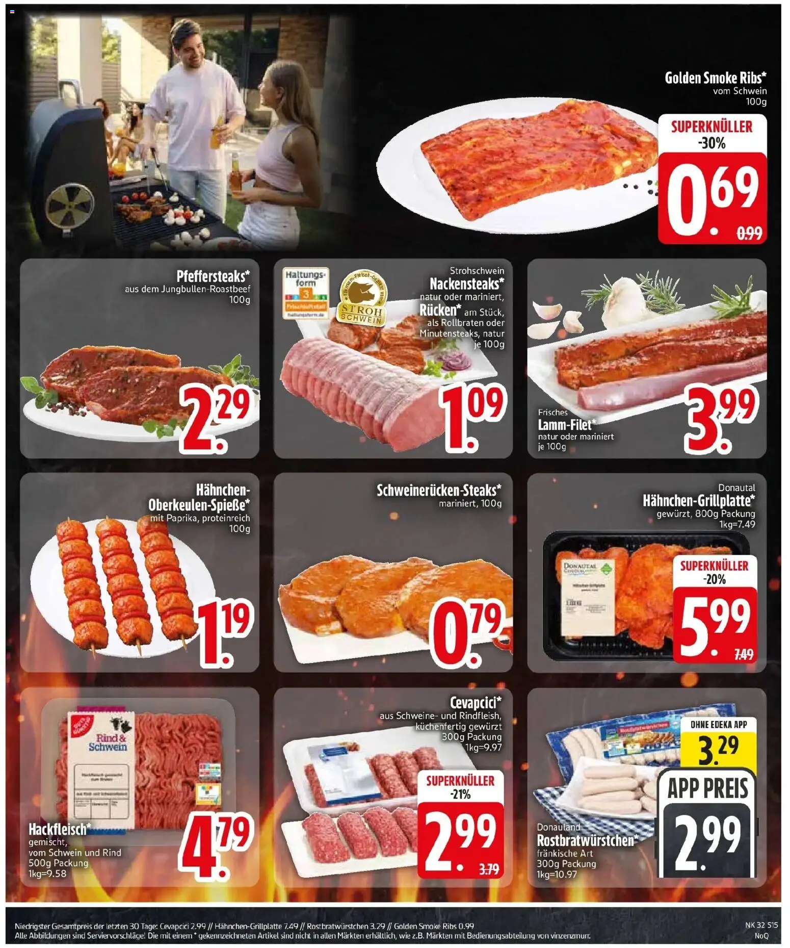 Edeka Prospekt Vilsbiburg (ab 03.08.2026) » Angebote Online | Seite: 17 | Produkte: Hahnchen, Cevapcici, Rindfleisch