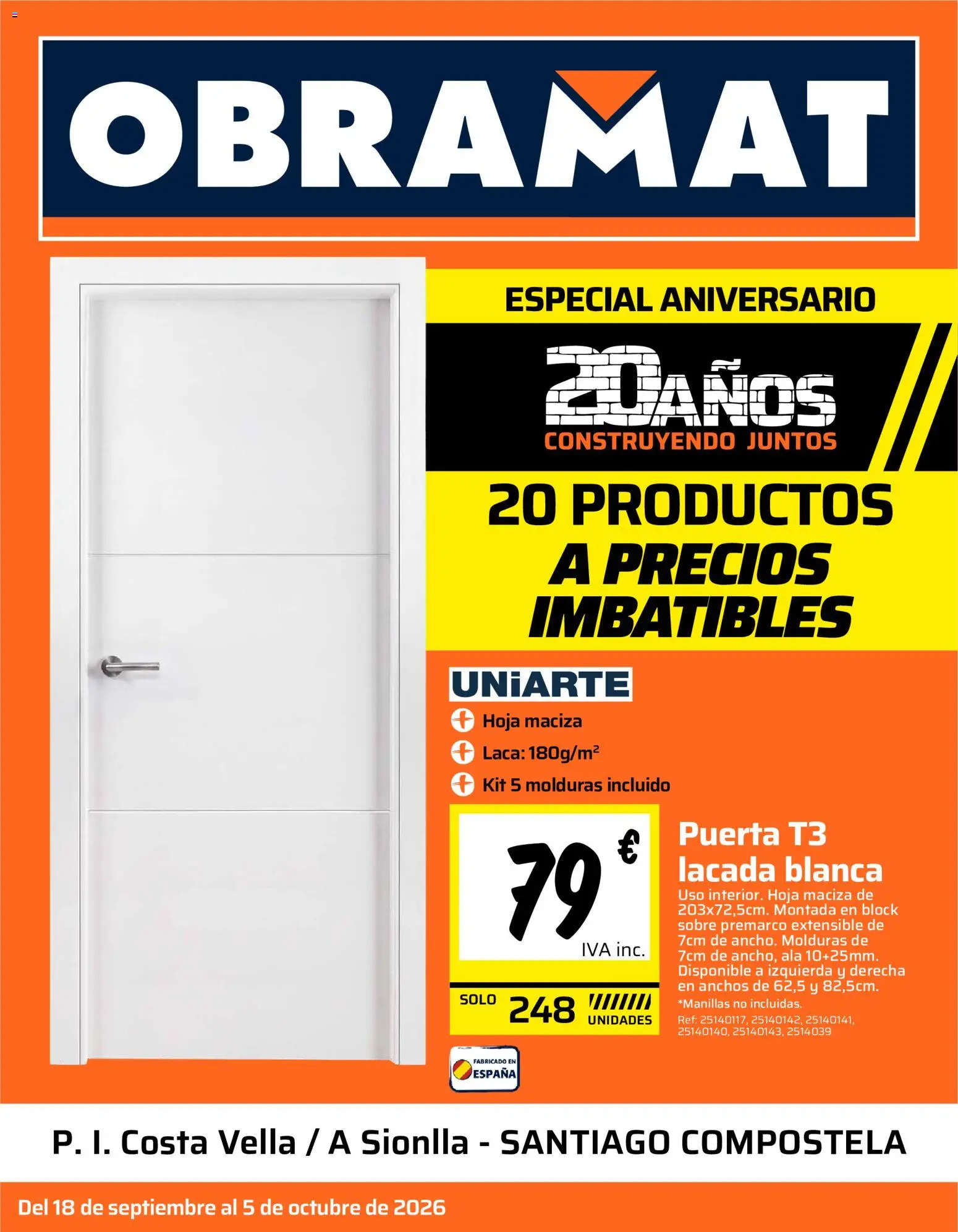 Obramat - Santiago de Compostela │ válido desde el 18/09/2026 | Página: 1
