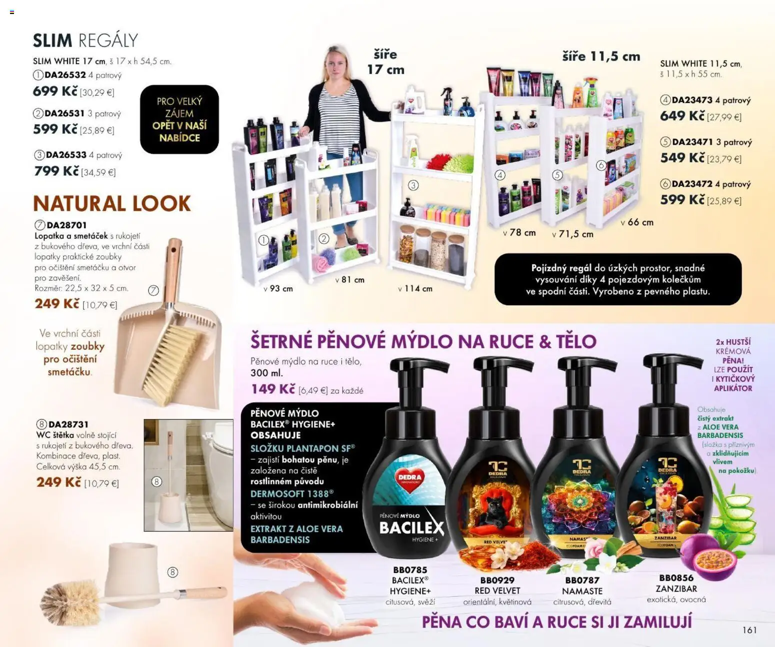 Nové Dedra akcie – leták je platný od 01.08.2026 | Strana: 61 | Produkty: Regál, Wc, Mydlo, Pena